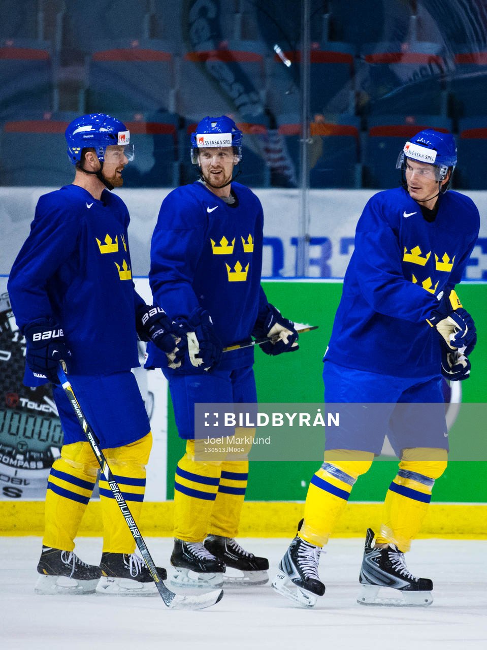 Daniel Sedin, Henrik Sedin och Loui Eriksson på Sveriges