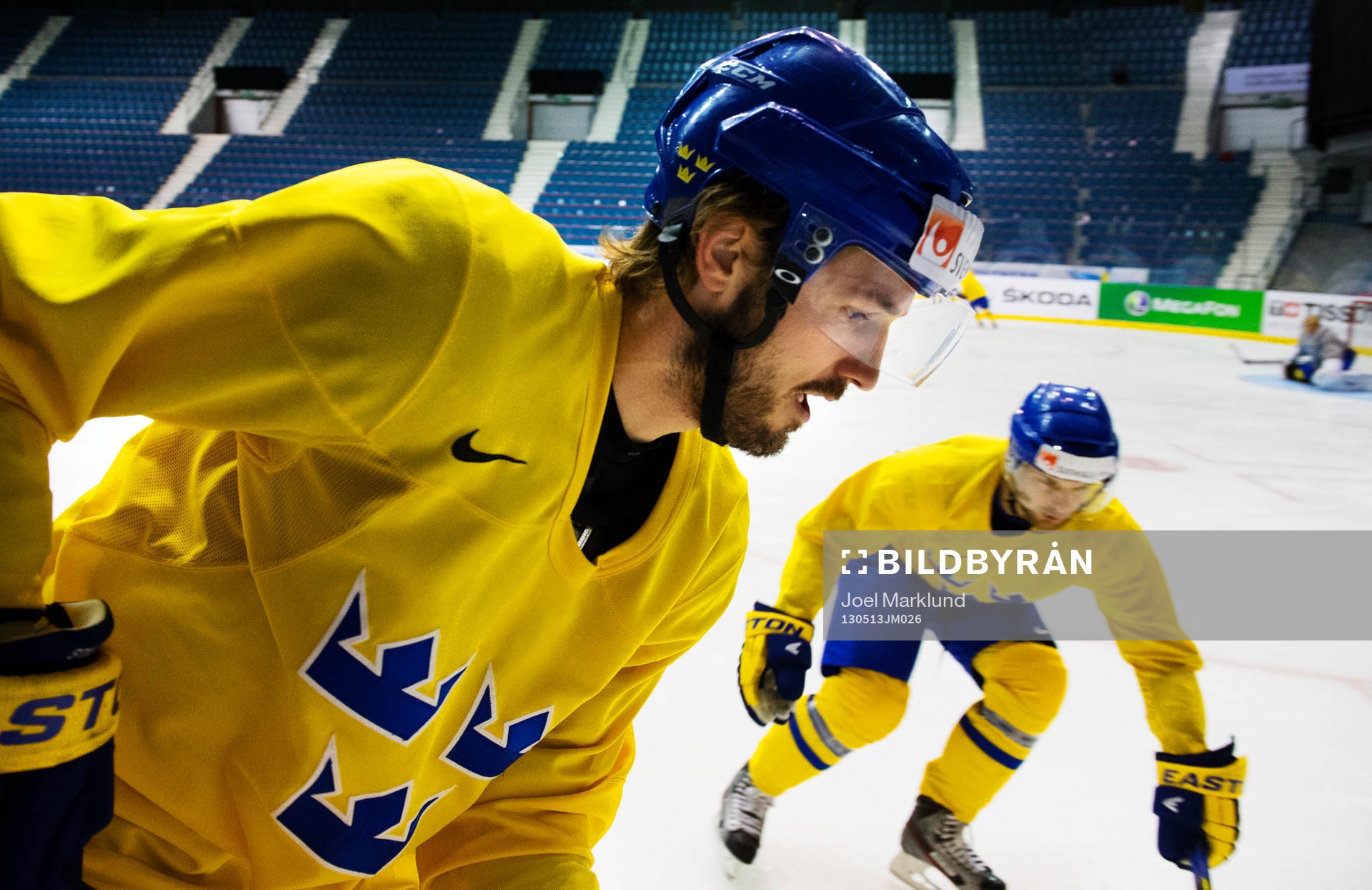 Niklas Persson och Fredrik Pettersson på Sveriges träning