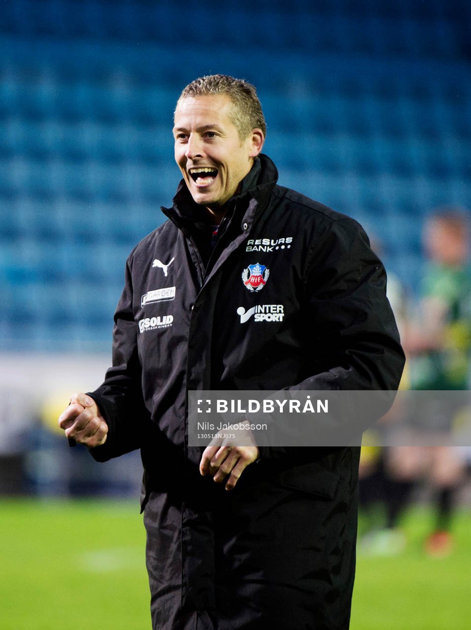 Fotboll, Allsvenskan, Helsingborg - Häcken: en glad Daniel Andersson, målvakt, Helsingborg.