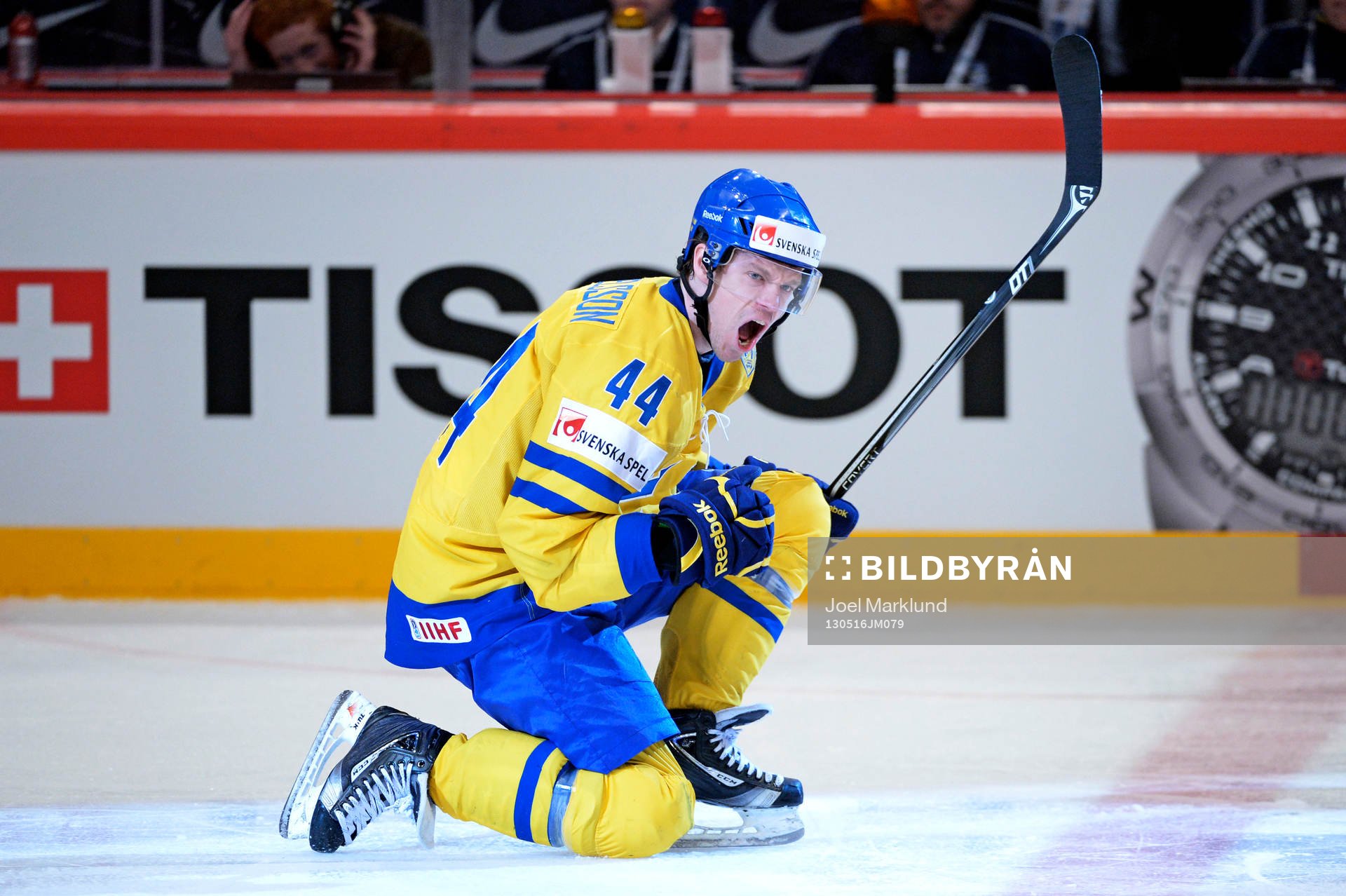 Sveriges Nicklas Danielsson jublar