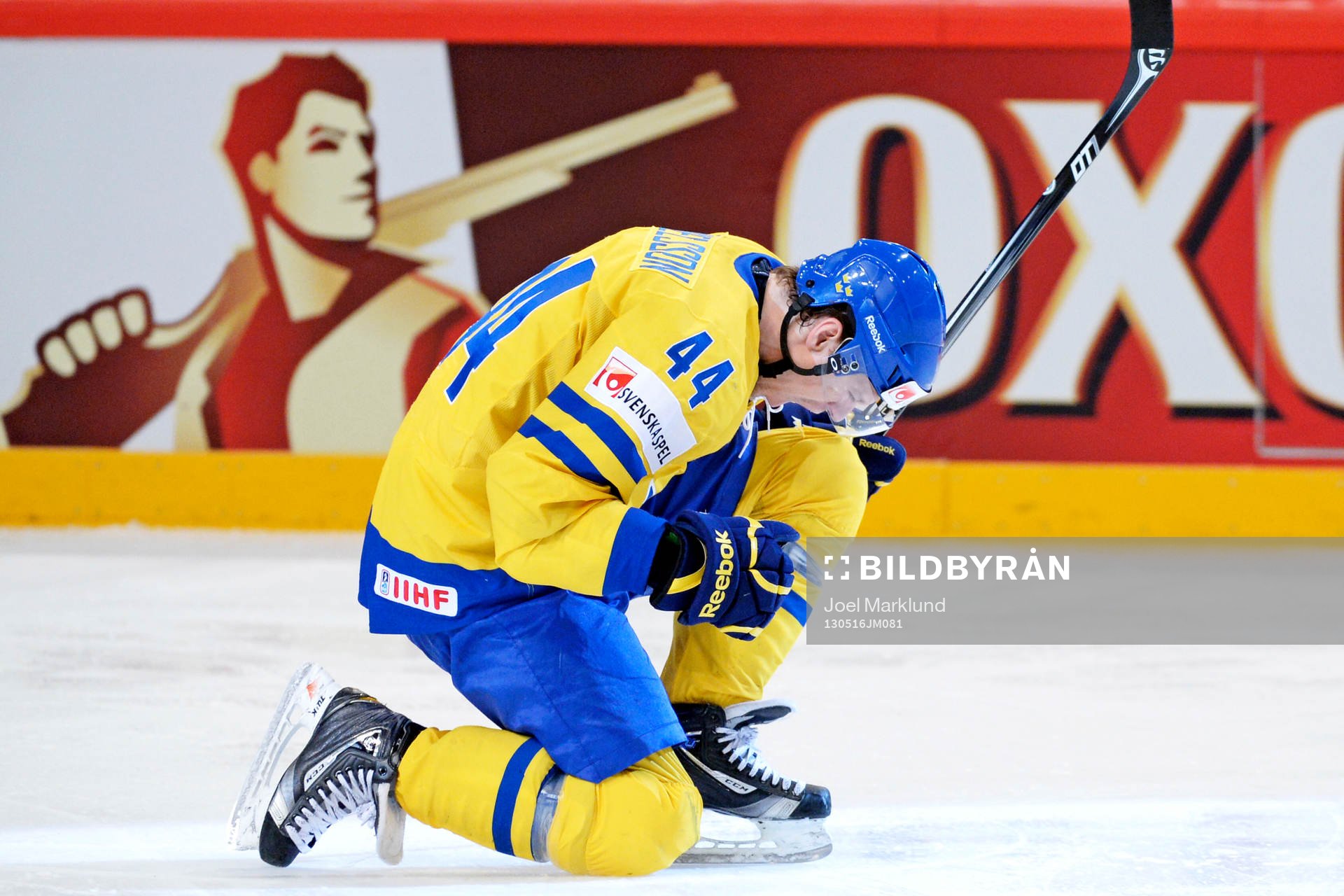 Sveriges Nicklas Danielsson jublar