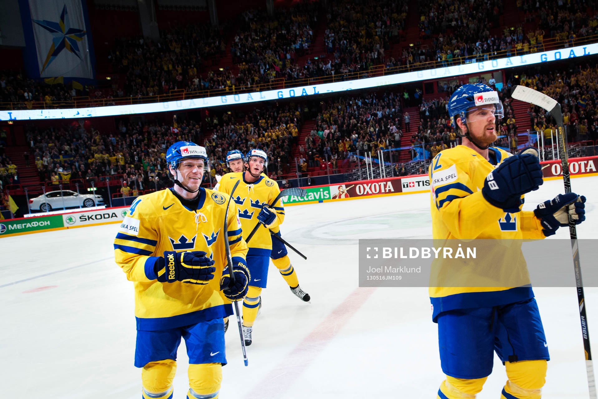 Sveriges Nicklas Danielsson, Staffan Kronwall, Loui