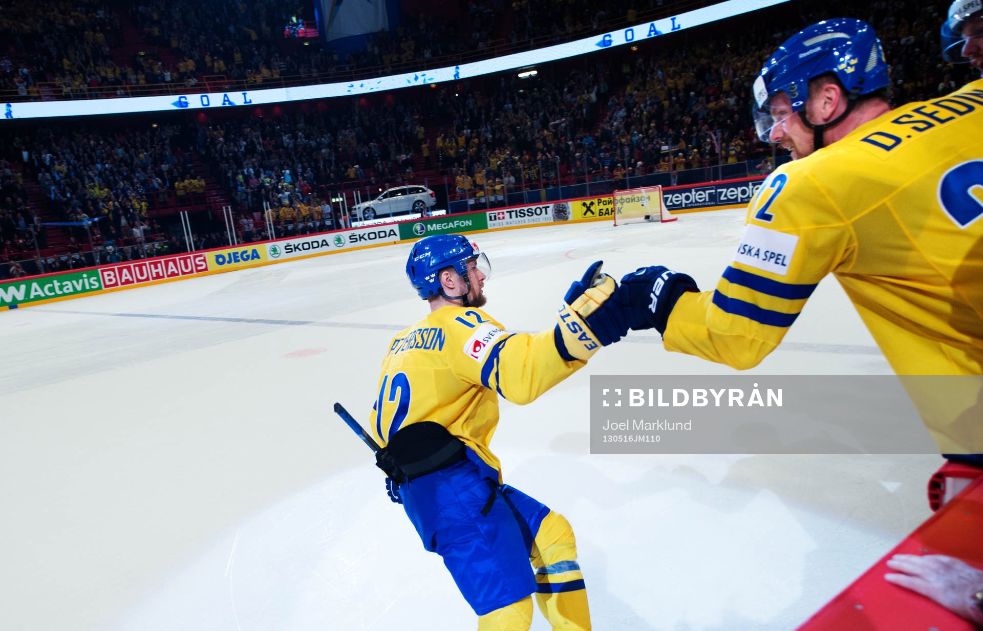 Sveriges Fredrik Pettersson jublar