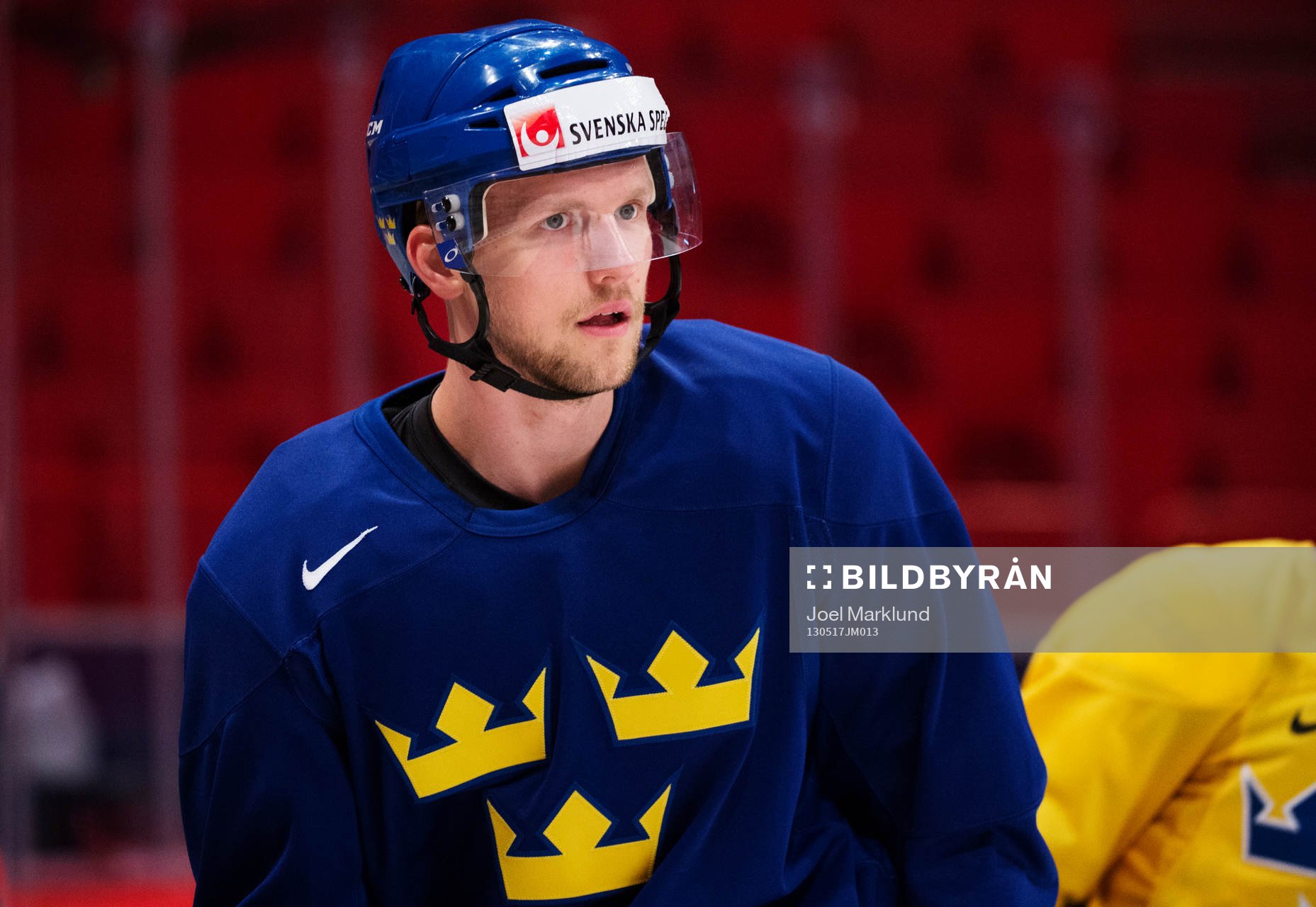 Alexander Edler på Sveriges träning