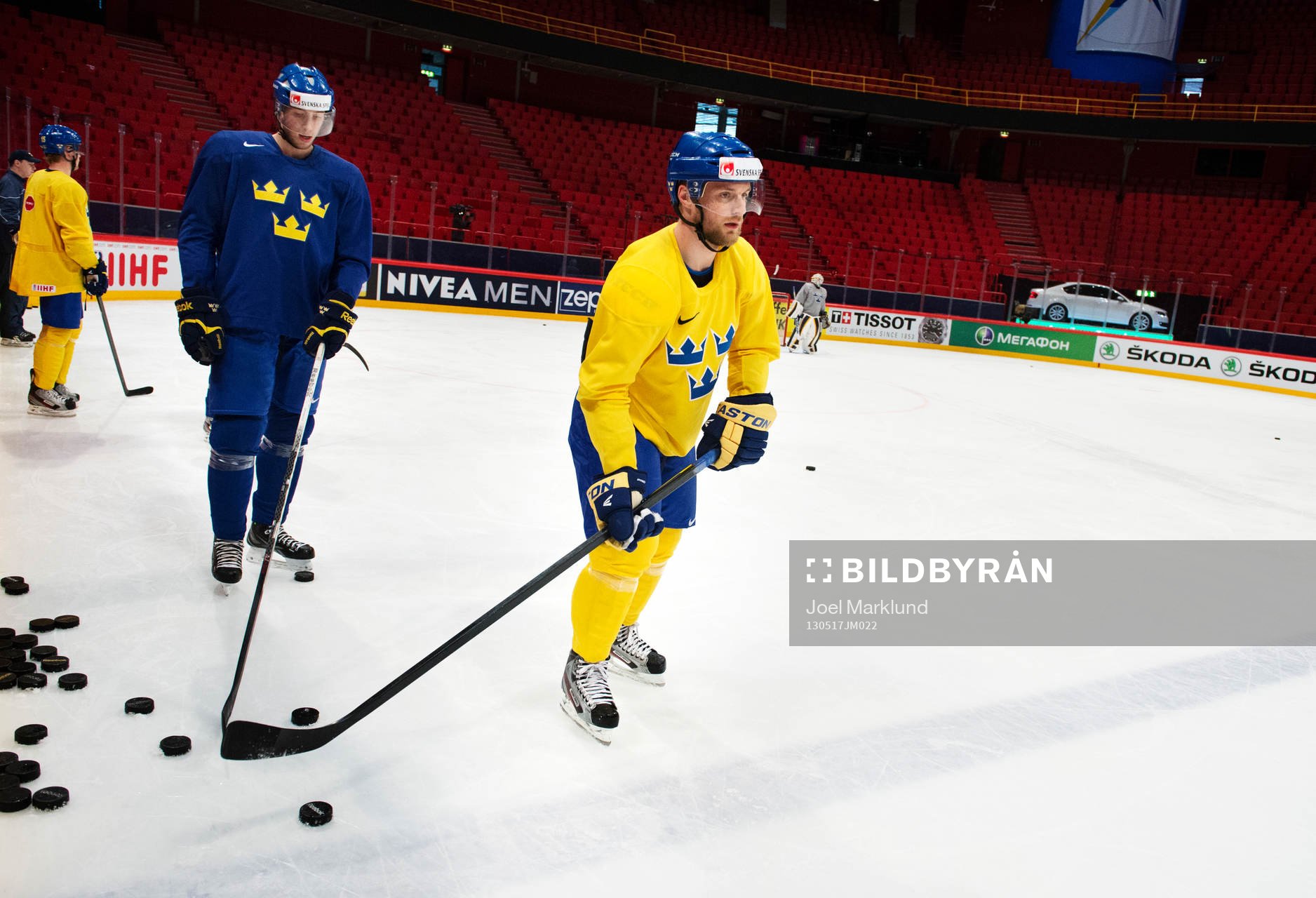 Petter Granberg och Fredrik Pettersson på Sveriges träning