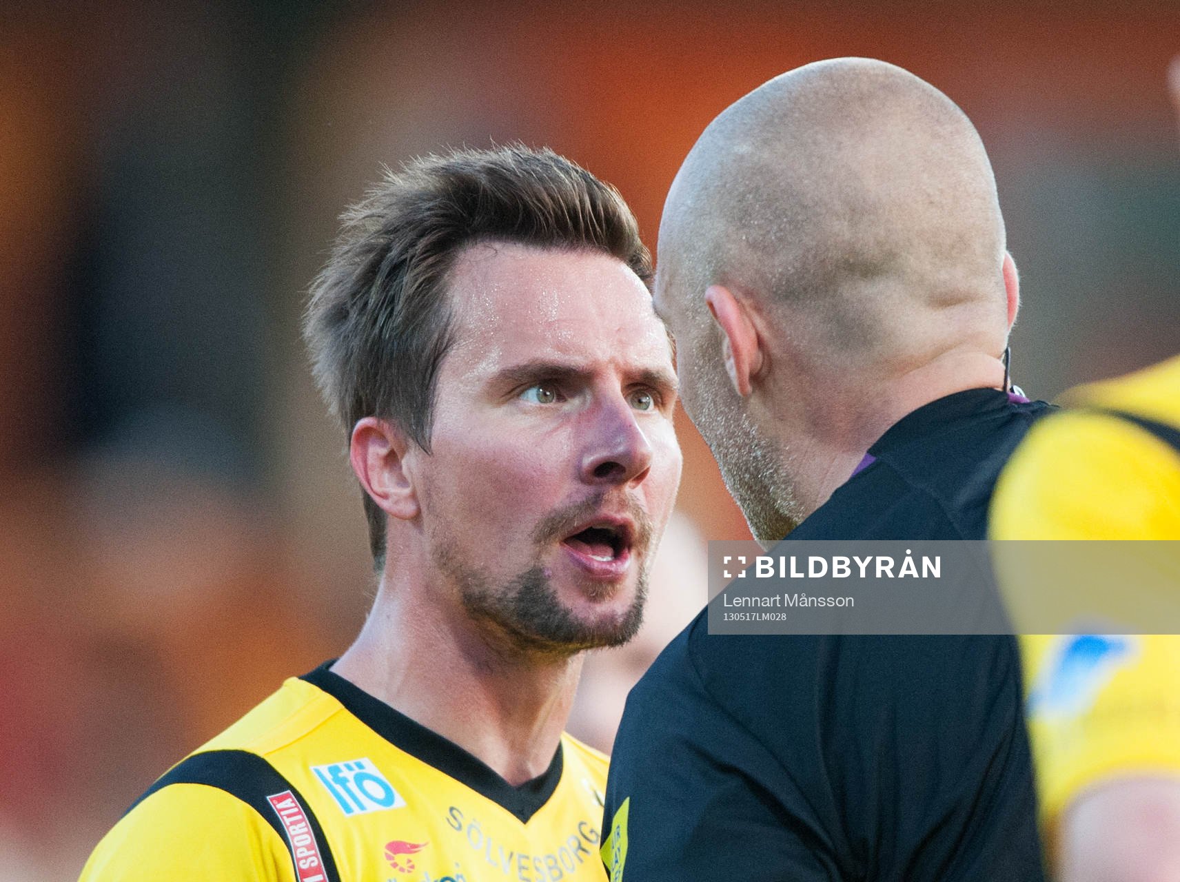 Utvisning, Daniel Nicklasson, Mjällby, har synpunkter på