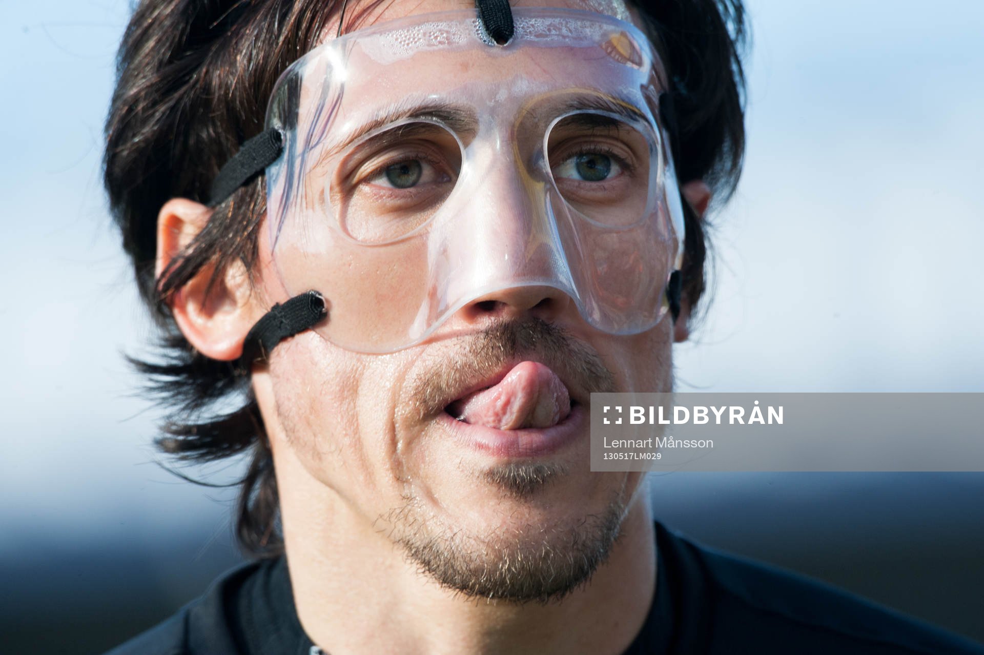 Daniel Ivanovski, Mjällby, med ansiktsmask
