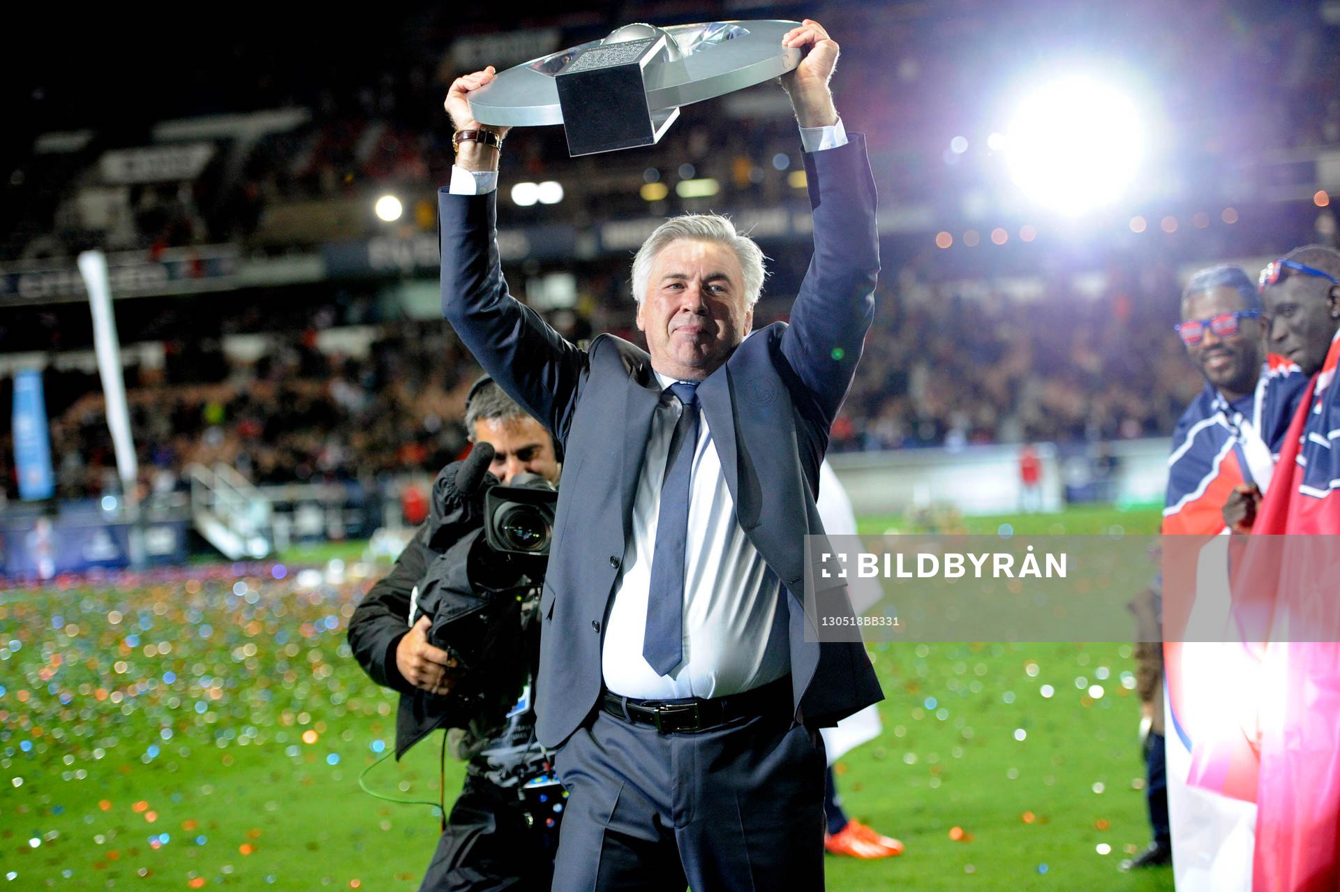 Carlo ANCELOTTI et le trophee hexagoal - 18.05.2013 - Paris