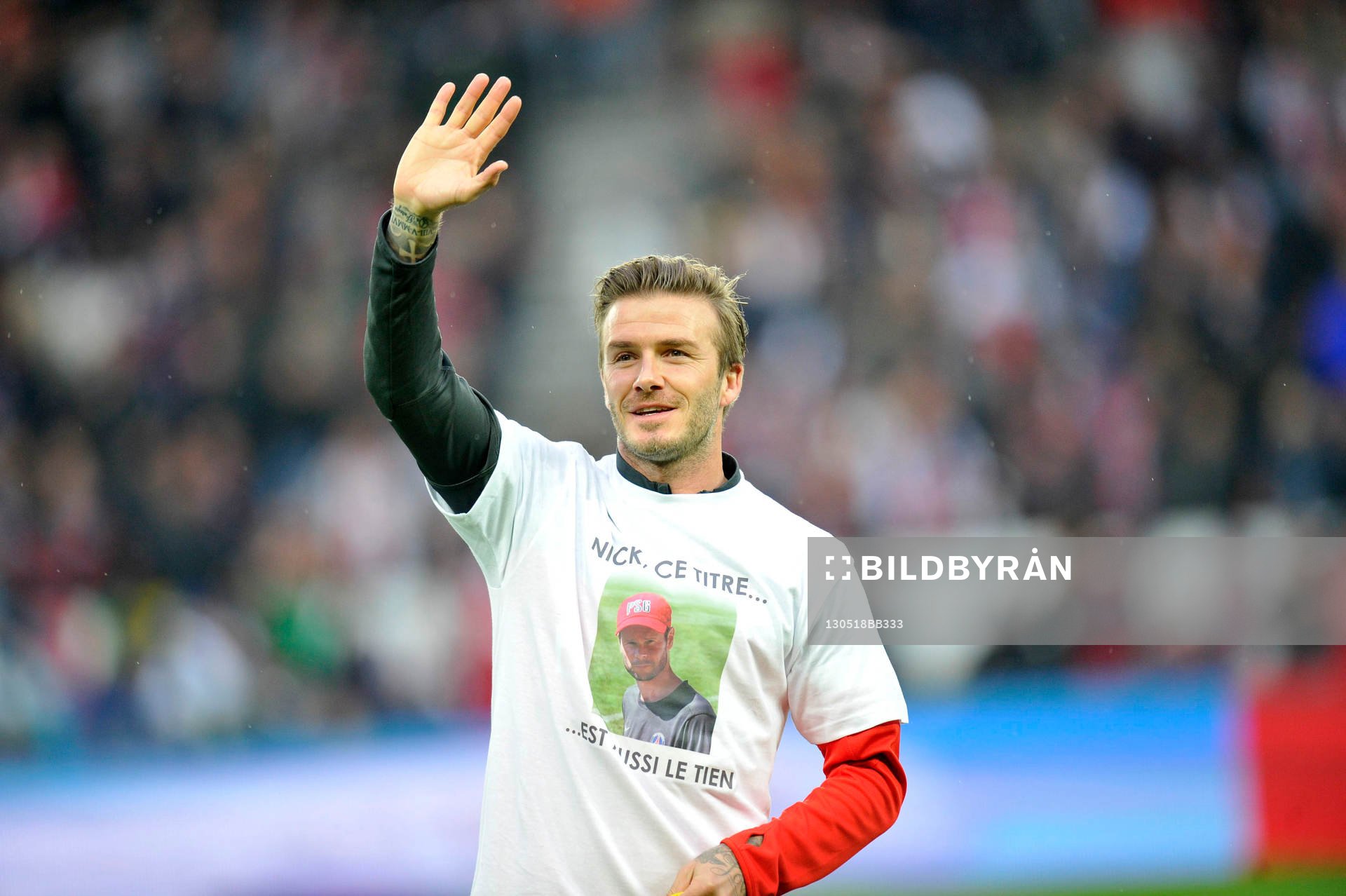 David BECKHAM ( t shirt hommage a nick Broad ) - 18.05.2013