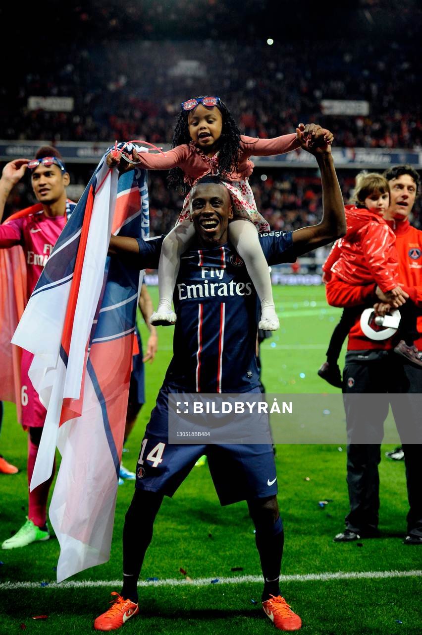 Blaise MATUIDI et sa fille - 18.05.2013 - Paris Saint