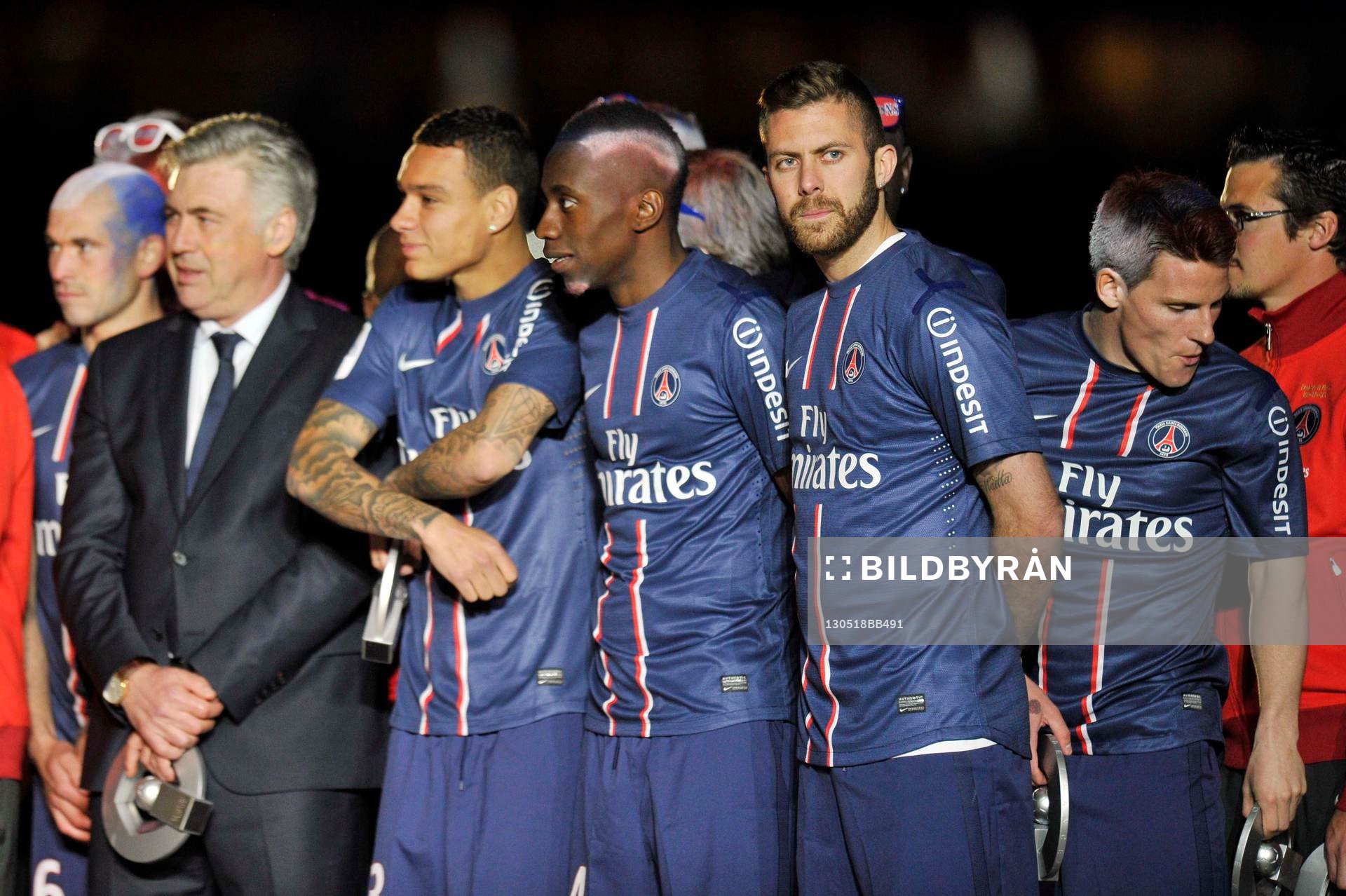 Carlo ANCELOTTI / Gregory VAN DER WIEL / Blaise MATUIDI /