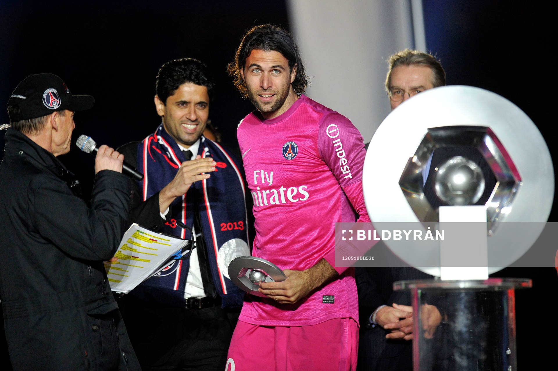 Nasser AL KHELAIFI / Salvatore SIRIGU et le trophee
