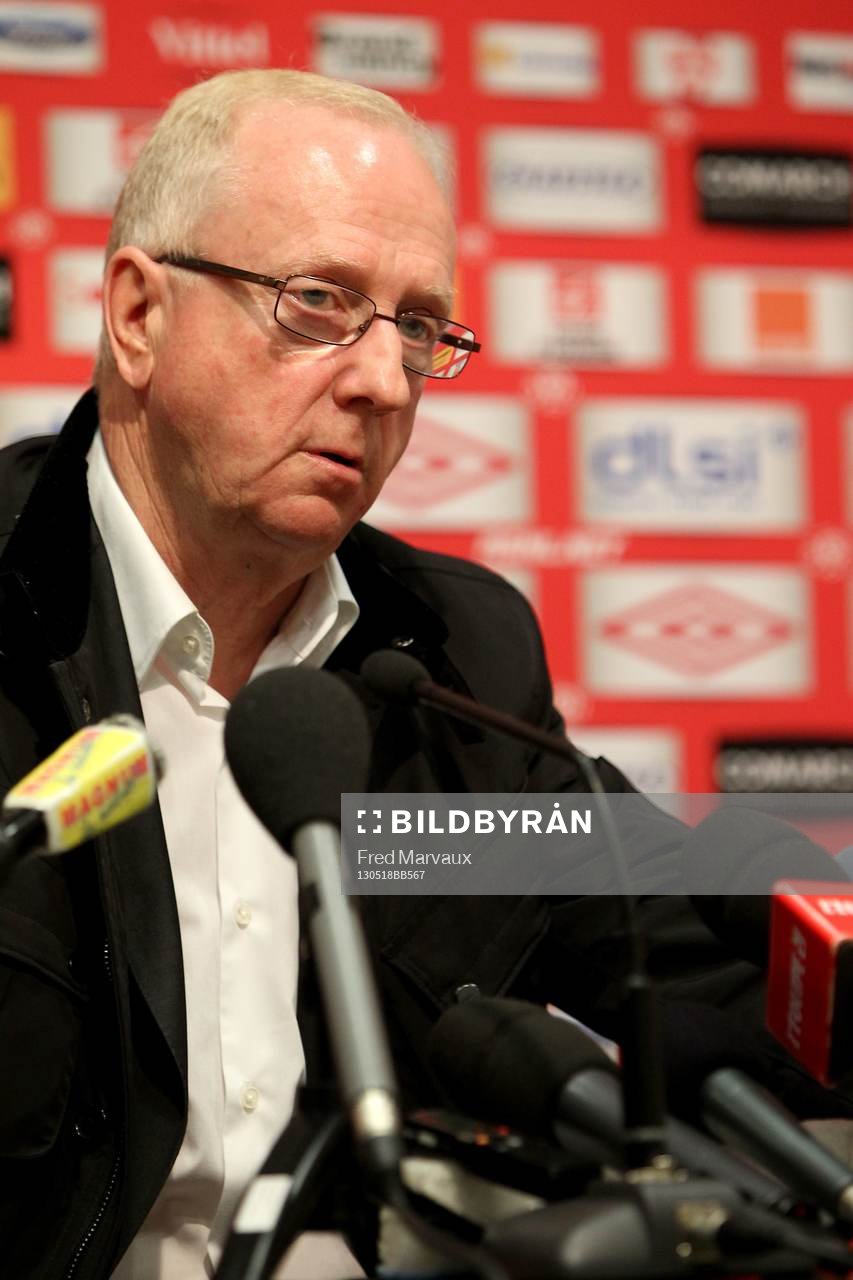 Jacques ROUSSELOT en conference de presse d apres match  -
