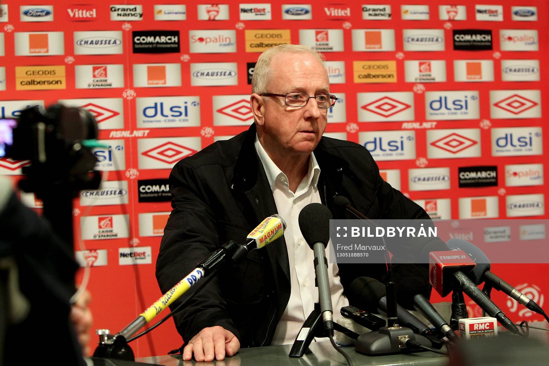 Jacques ROUSSELOT en conference de presse d apres match  -