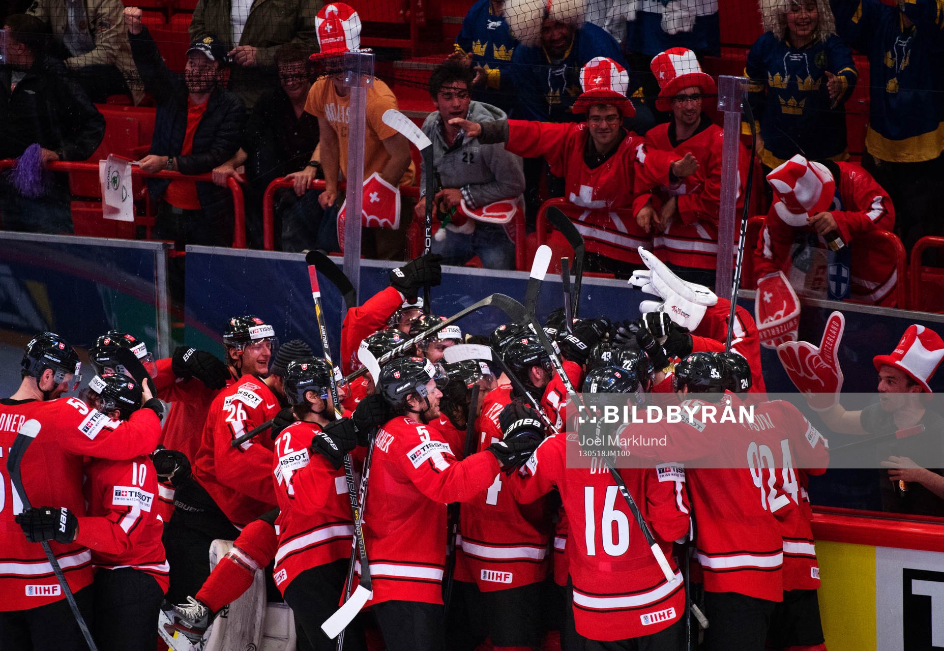 Jubel bland Schweiz spelare