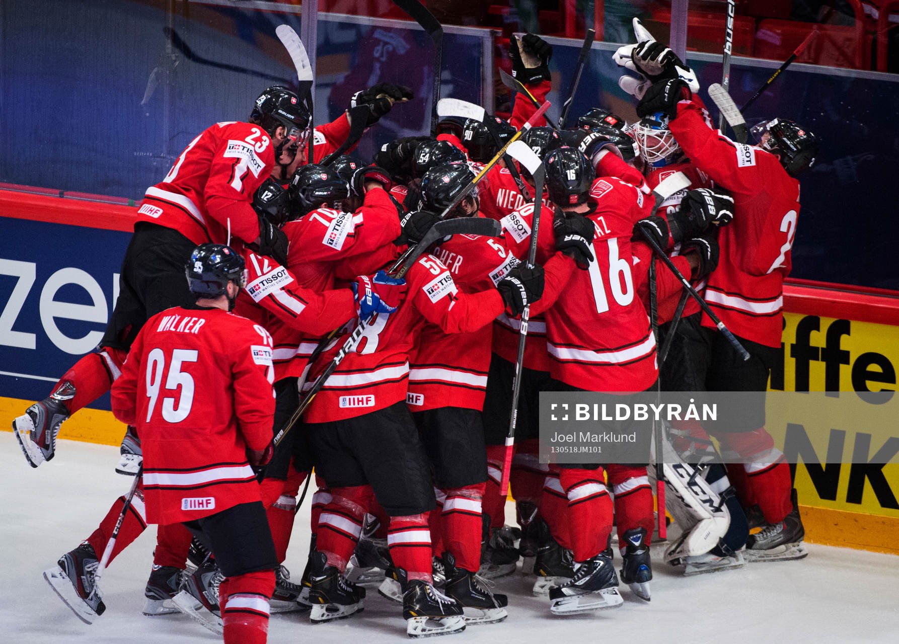 Jubel bland Schweiz spelare