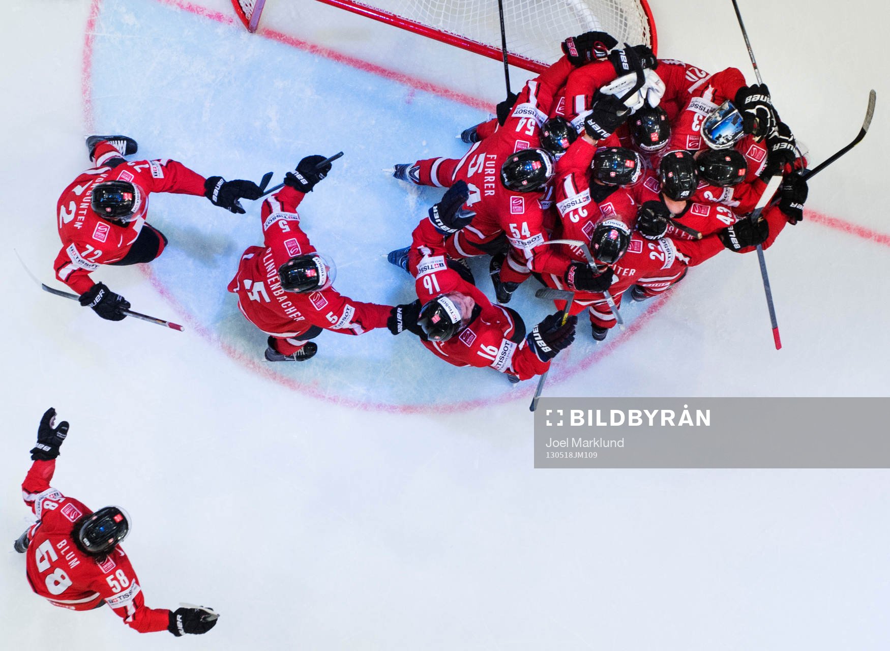 Jubel bland Schweiz spelare