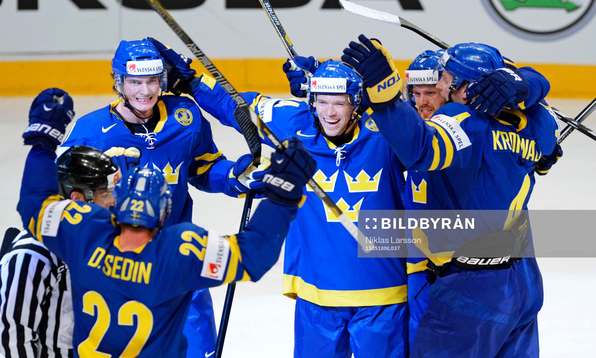 Loui Eriksson, Nicklas Danielsson, Sverige, jublar