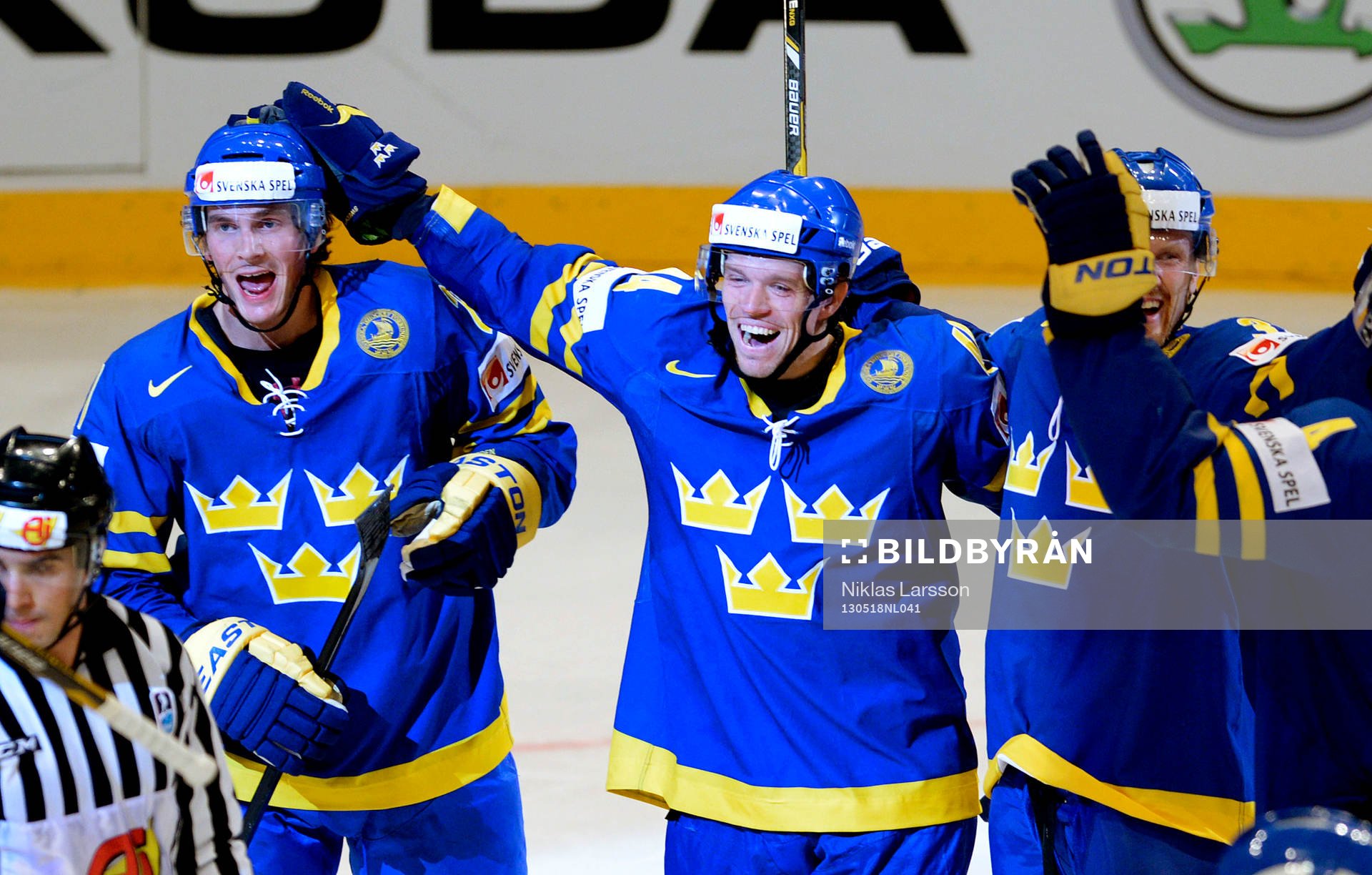Loui Eriksson, Nicklas Danielsson, Sverige, jublar