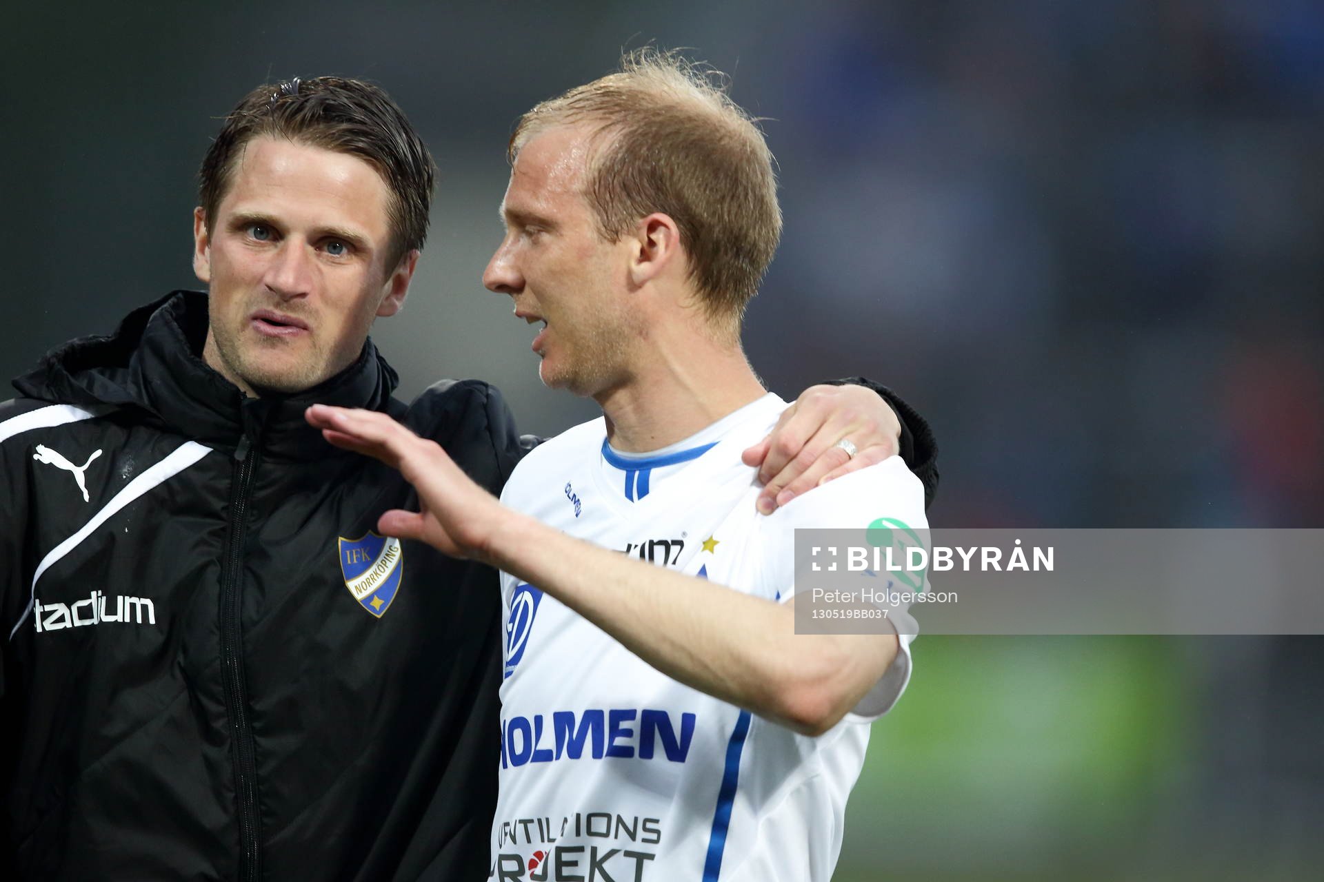 Fotboll, Allsvenskan, Norrköping - Åtvidaberg: Norrköping Gunnar Heidar Thorvaldsson och Norrköping Andreas Johansson 
