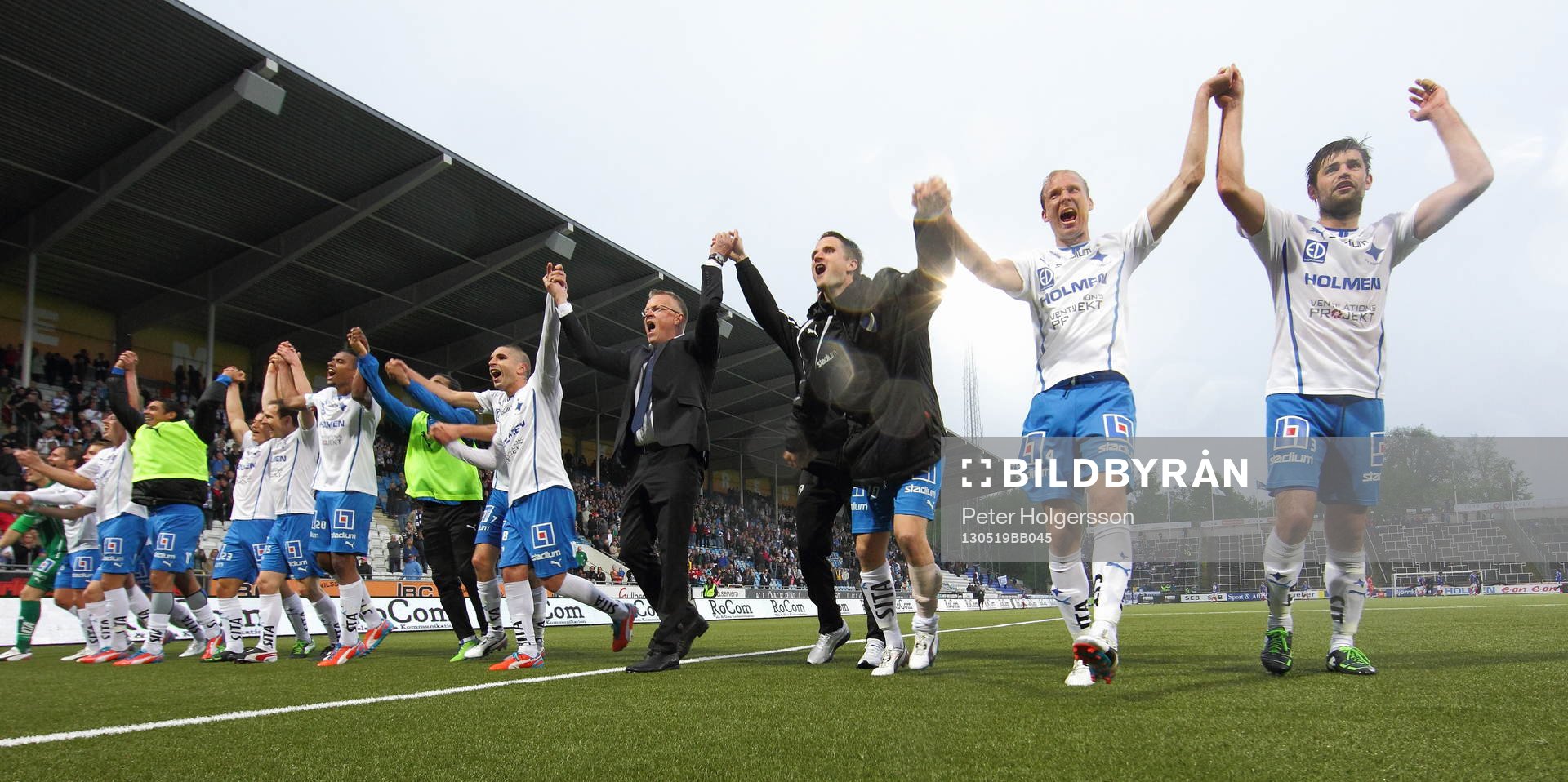 Fotboll, Allsvenskan, Norrköping - Åtvidaberg: Segerglädje IFK Norrköping med Norrköping tränare Jan Andersson 