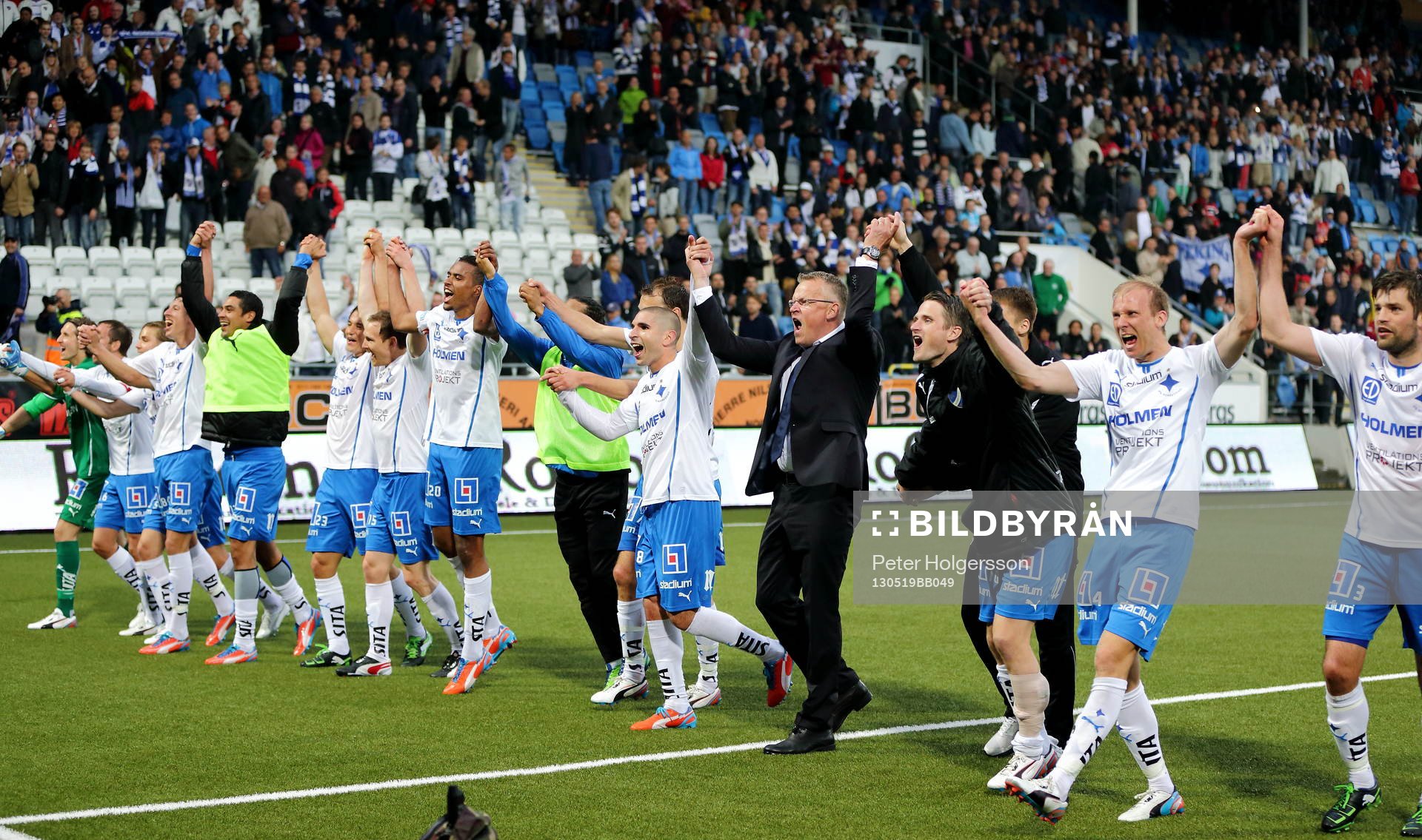 Segerglädje IFK Norrköping med Norrköping tränare Jan