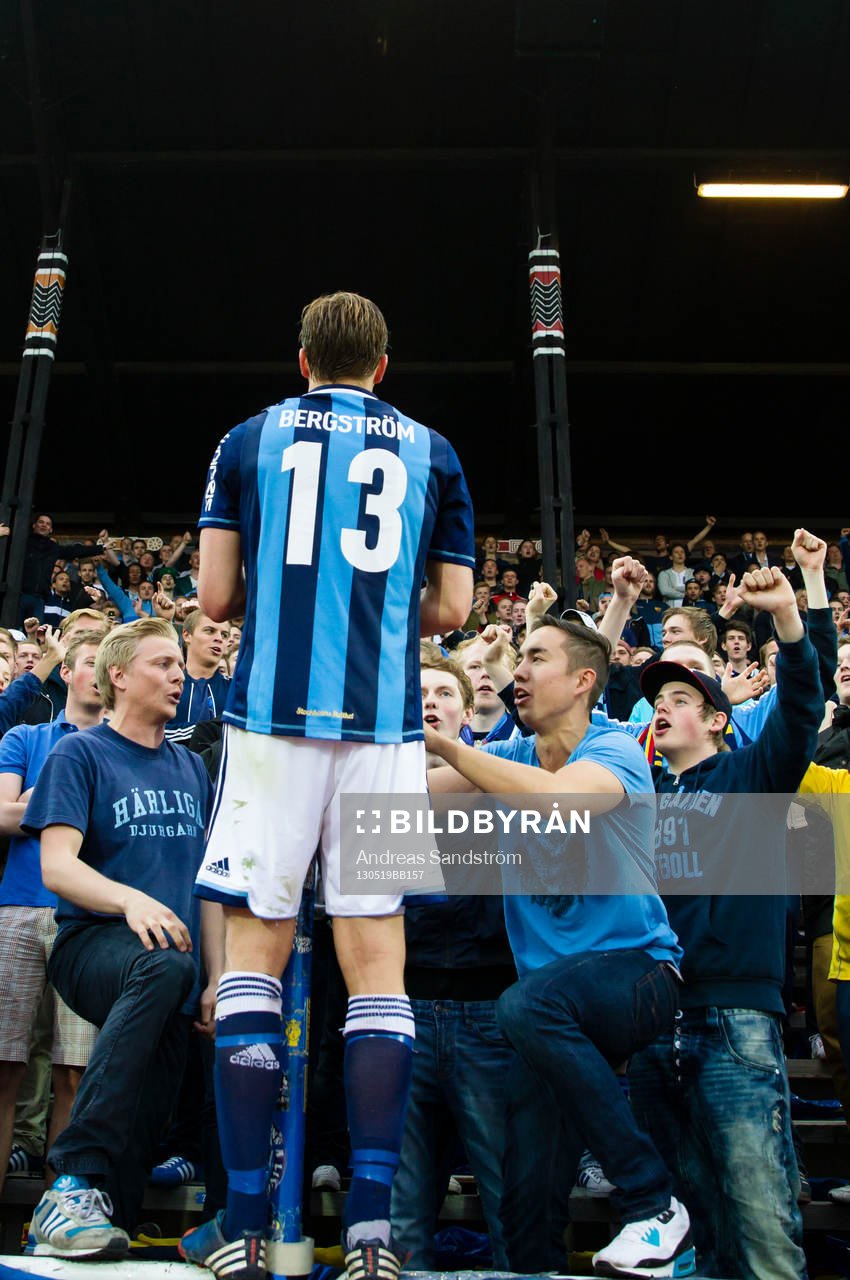 Emil Bergström, Djurgården gratuleras av fansen på sin