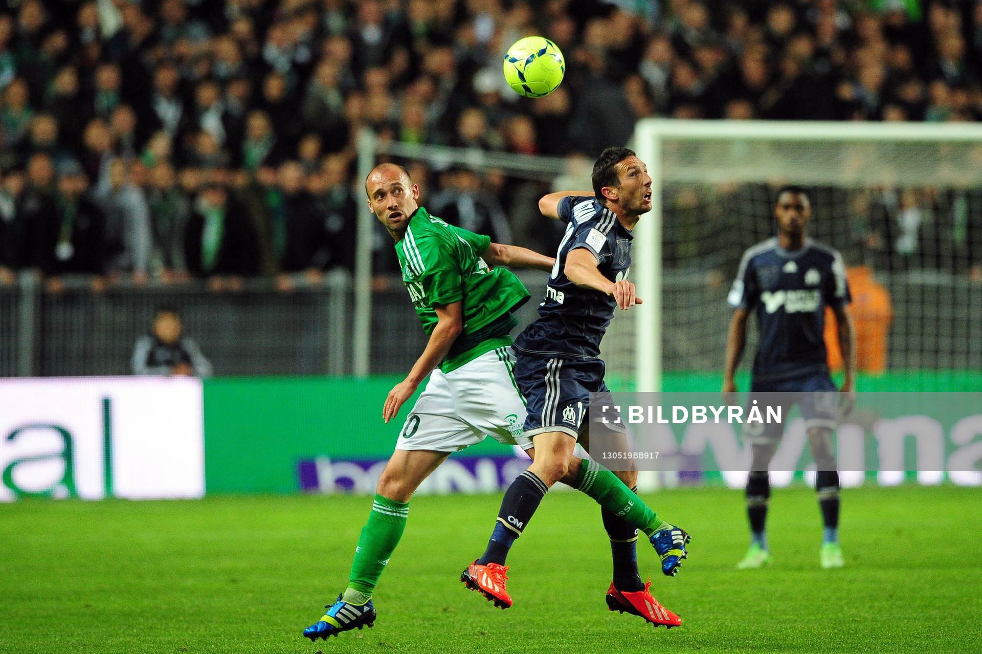 Fotboll, Franska ligan, Saint Etienne - Marseille: Renaud COHADE - Morgan AMALFITANO -  Saint Etienne / Marseille - 37eme journee de Ligue 1 - 