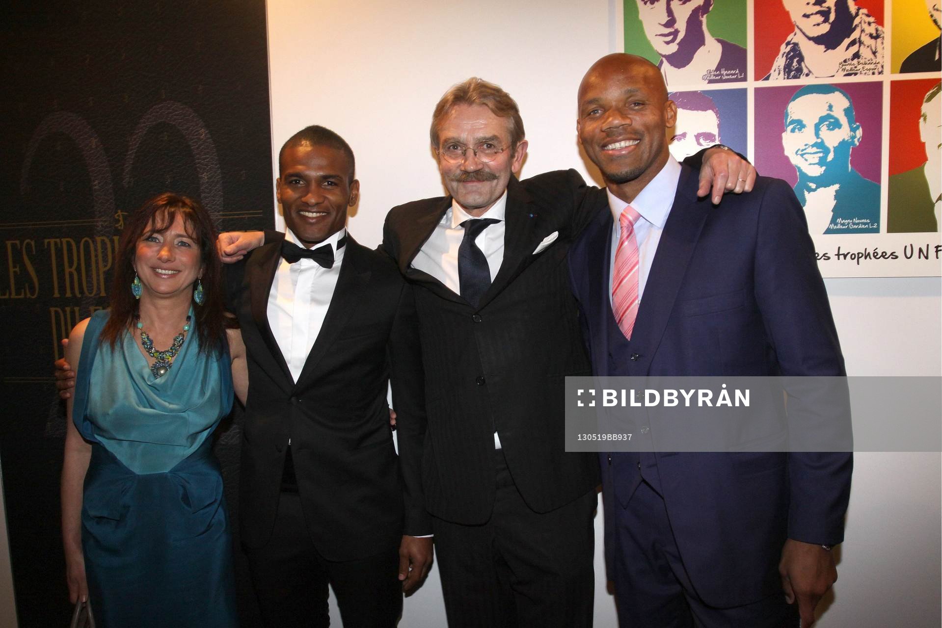 Frederic Thiriez et sa femme, Florent Malouda et Jean Alain