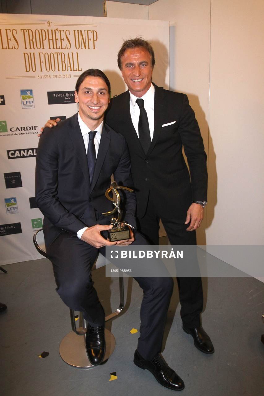 Zlatan Ibrahimovic et David Ginola ( meilleur joueur Ligue