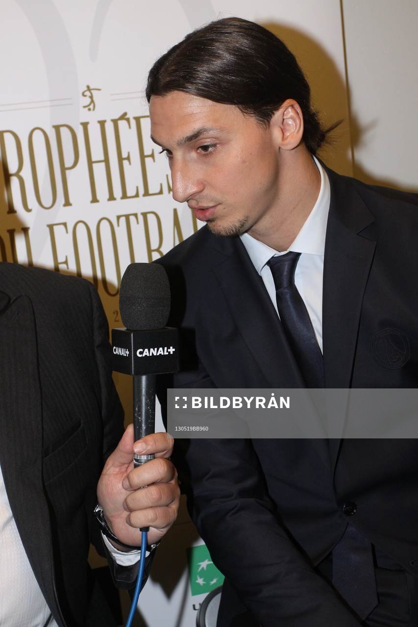  Fotboll, Franska fotbollsgalan: Zlatan Ibrahimovic ( meilleur joueur Ligue 1 ) - 19.05.2013 - CEremonie des trophees UNFP du Football 2013 - 