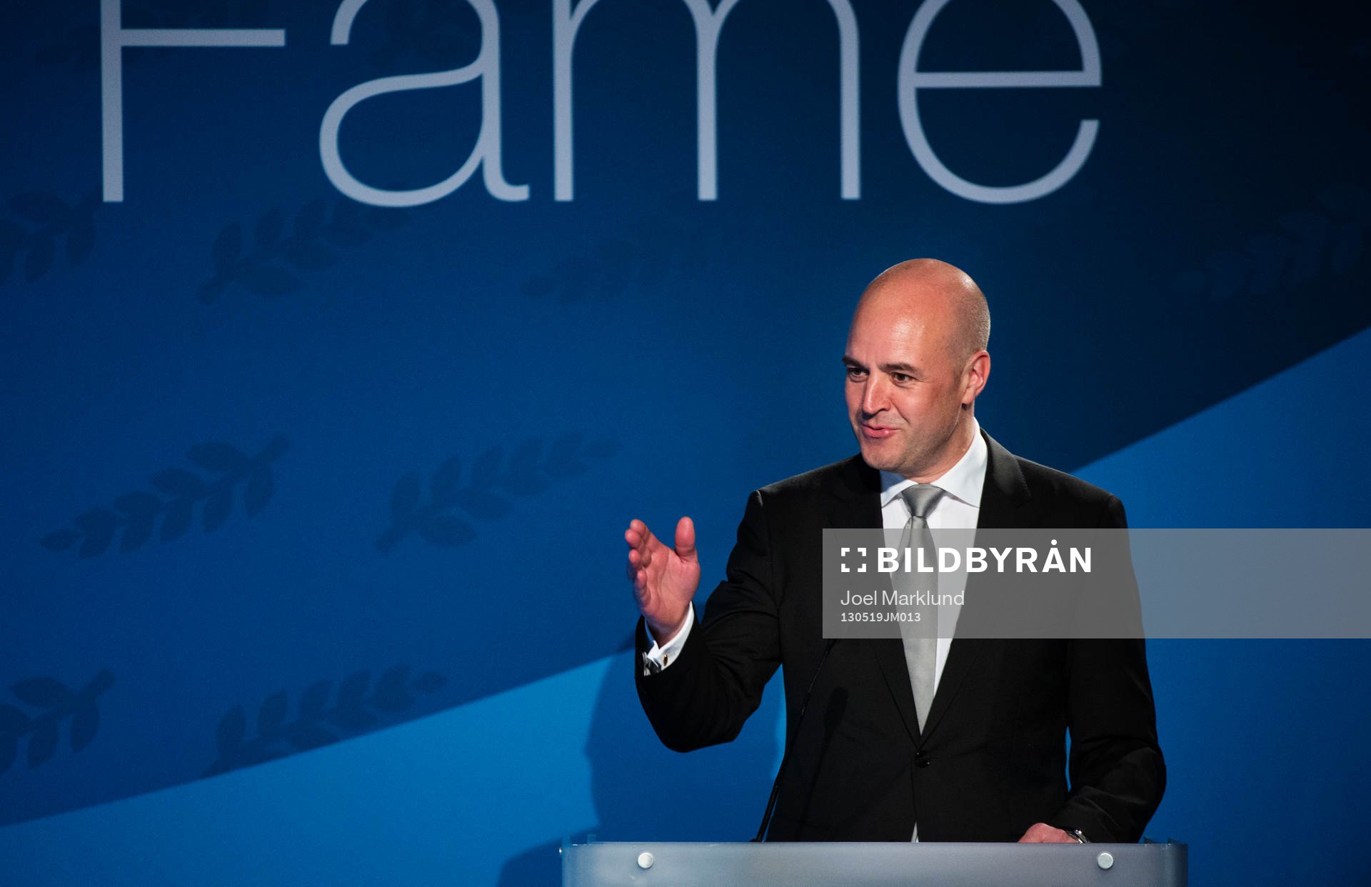 Sveriges statsminister Fredrik Reinfeldt presenterar Mats