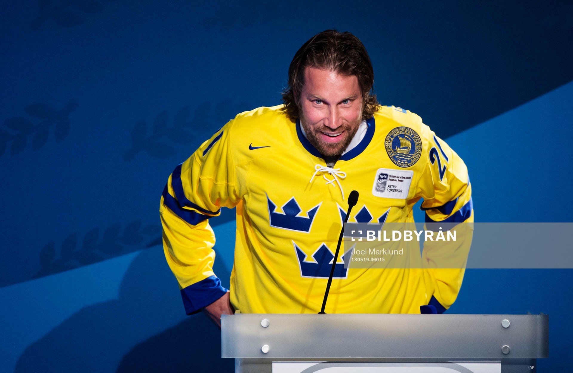 Peter Forsberg håller tal