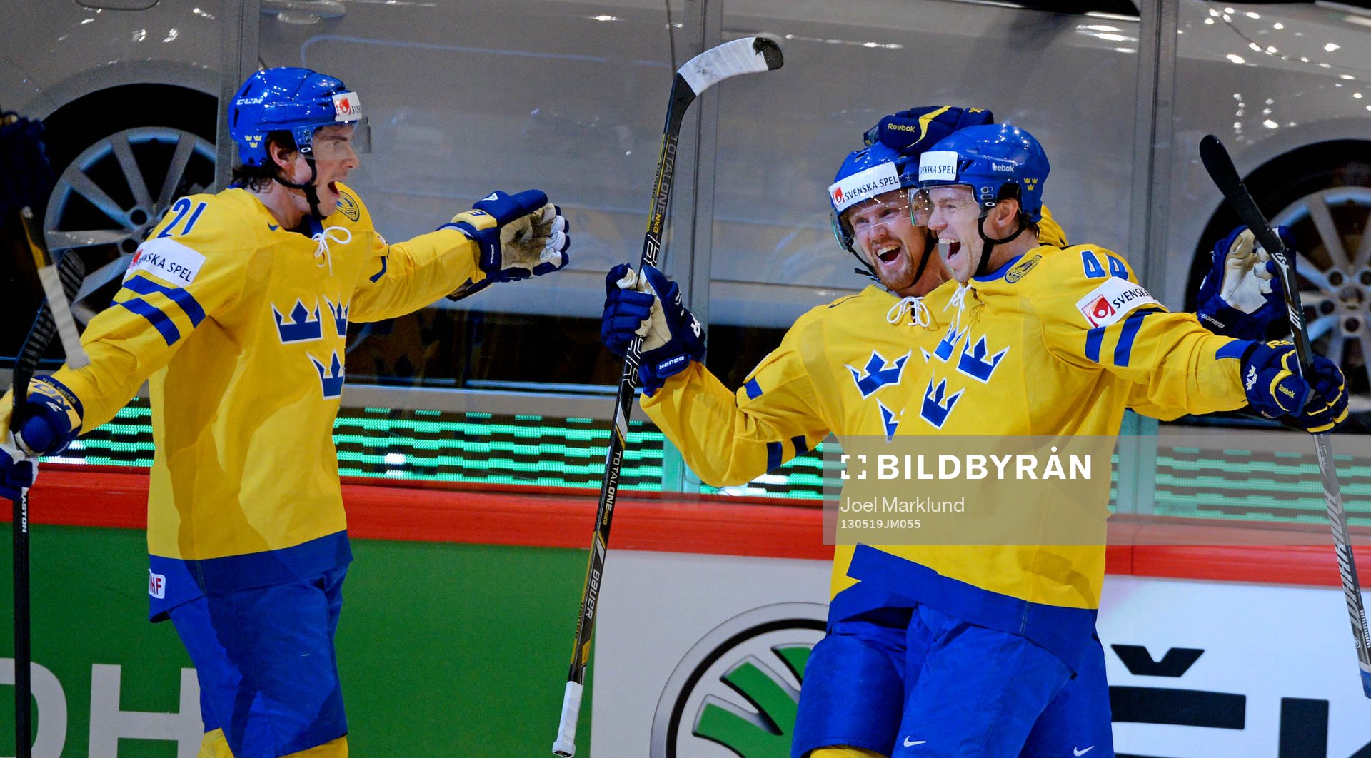 Sveriges Loui Eriksson, Henrik Sedin, Nicklas Danielsson,