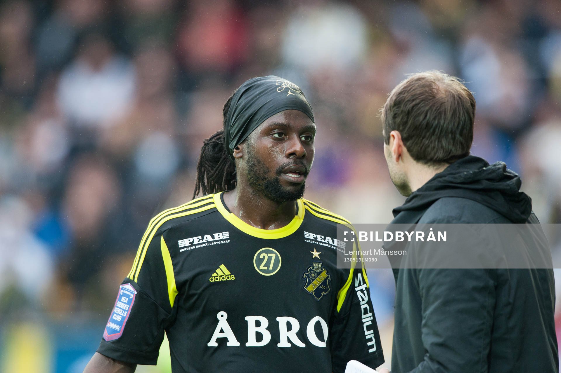 Martin Mutumba, AIK och Andreas Alm, tränare, AIK