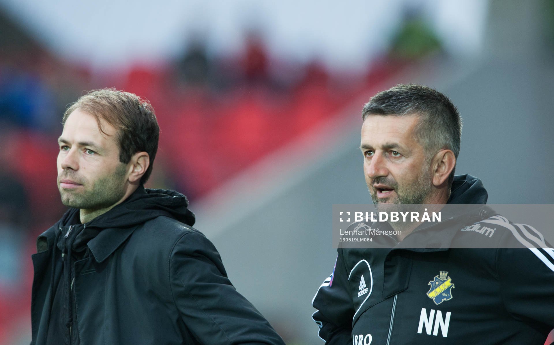 Andreas Alm och Nebojsa Novakovic, tränare, AIK