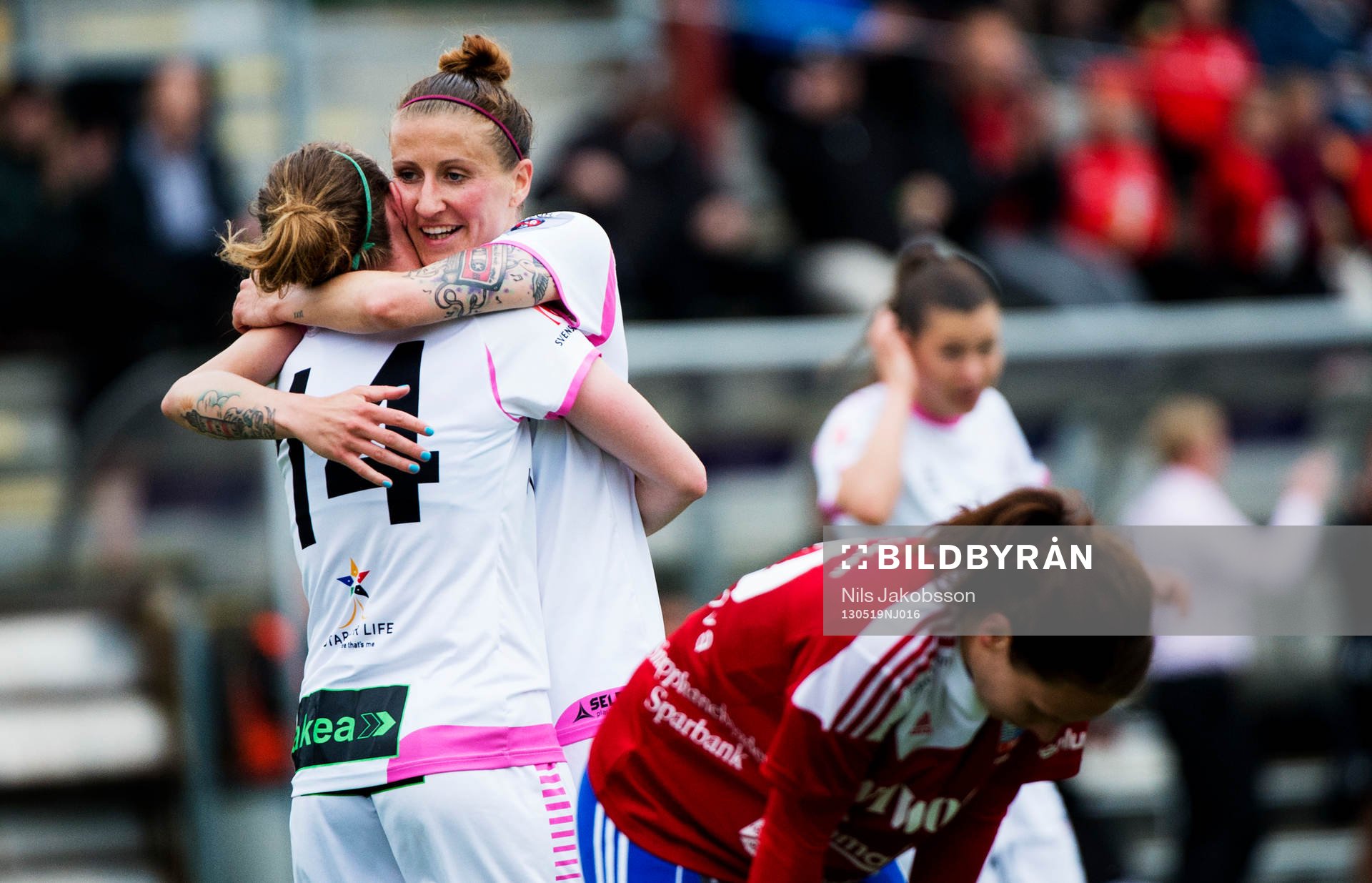 Manon Melis, Anja Mittag, LdB FC Malmö, jublar, Vittsjö