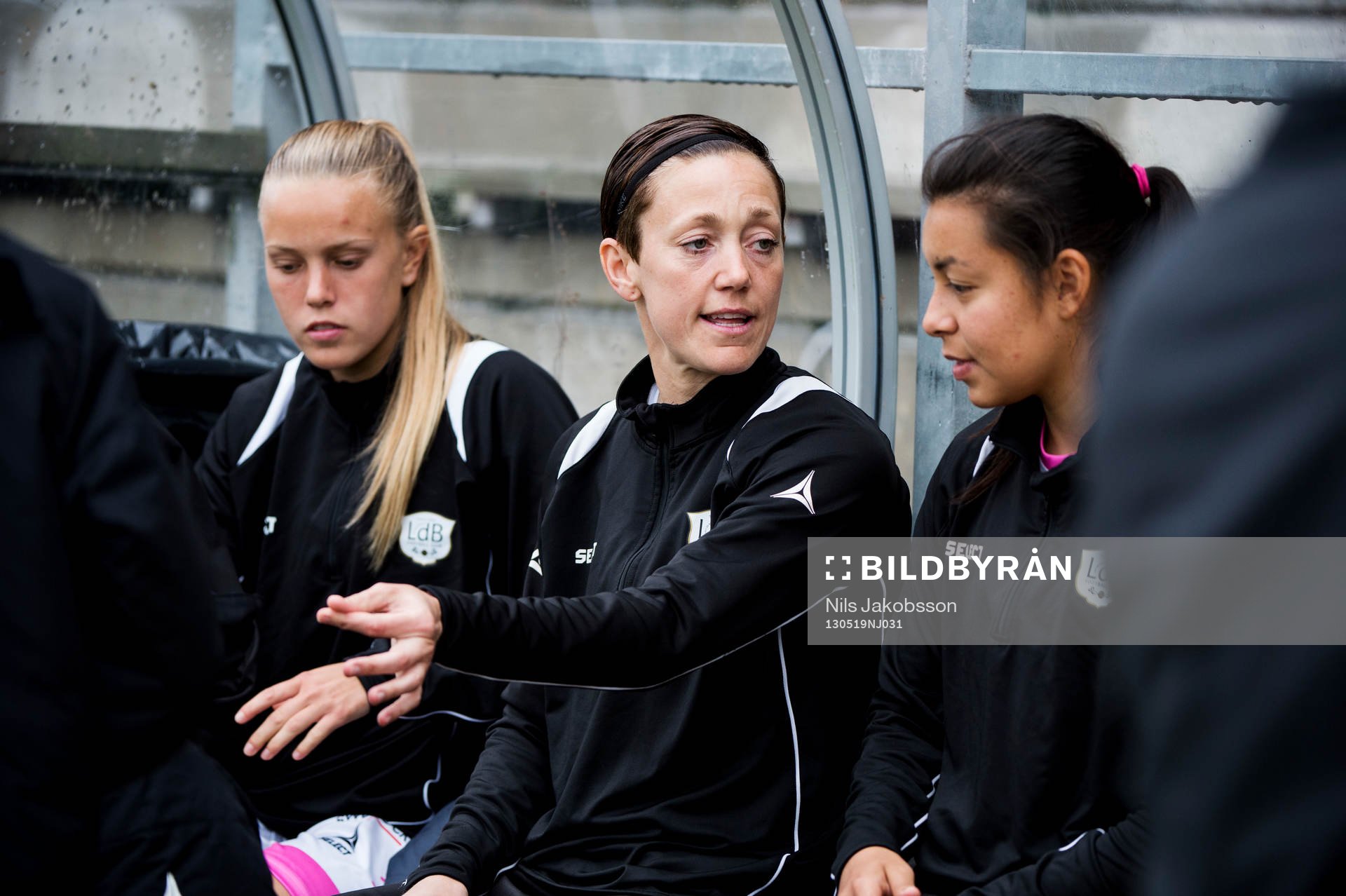 Therese Sjögran, LdB FC Malmö, på bänken