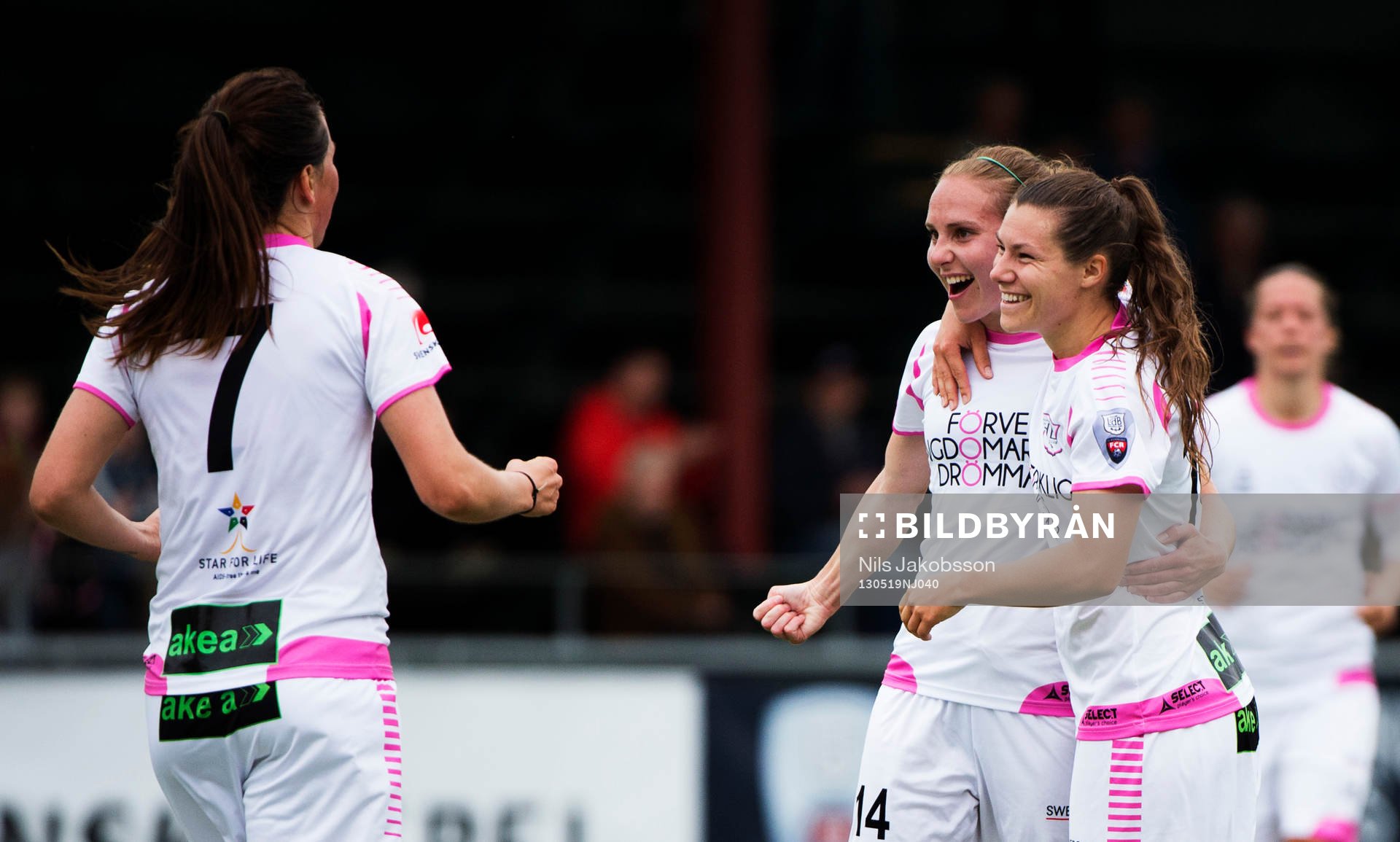Fotboll, Damallsvenskan, LDB Malmö - Vittsjö: Sara Björk Gunnarsdottir, Manon Melis, Ramona Bachmann, LdB FC Malmö.