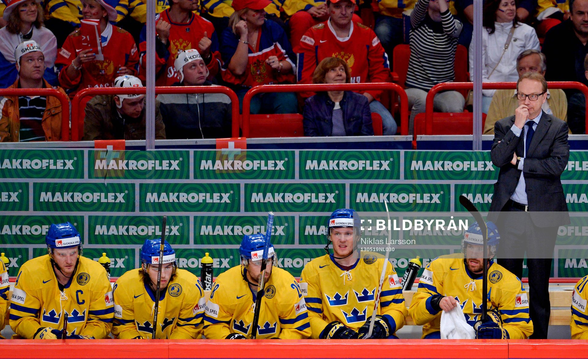 Pär Mårts, förbundskapten Sverige, i det svenska båset
