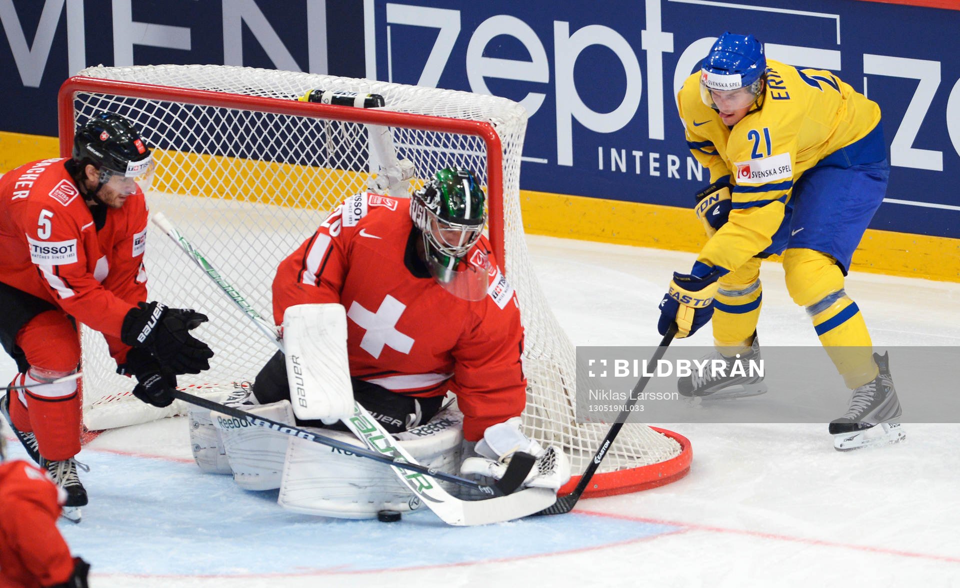 Martin Gerber, målvakt, Schweiz, Loui Eriksson, Sverige