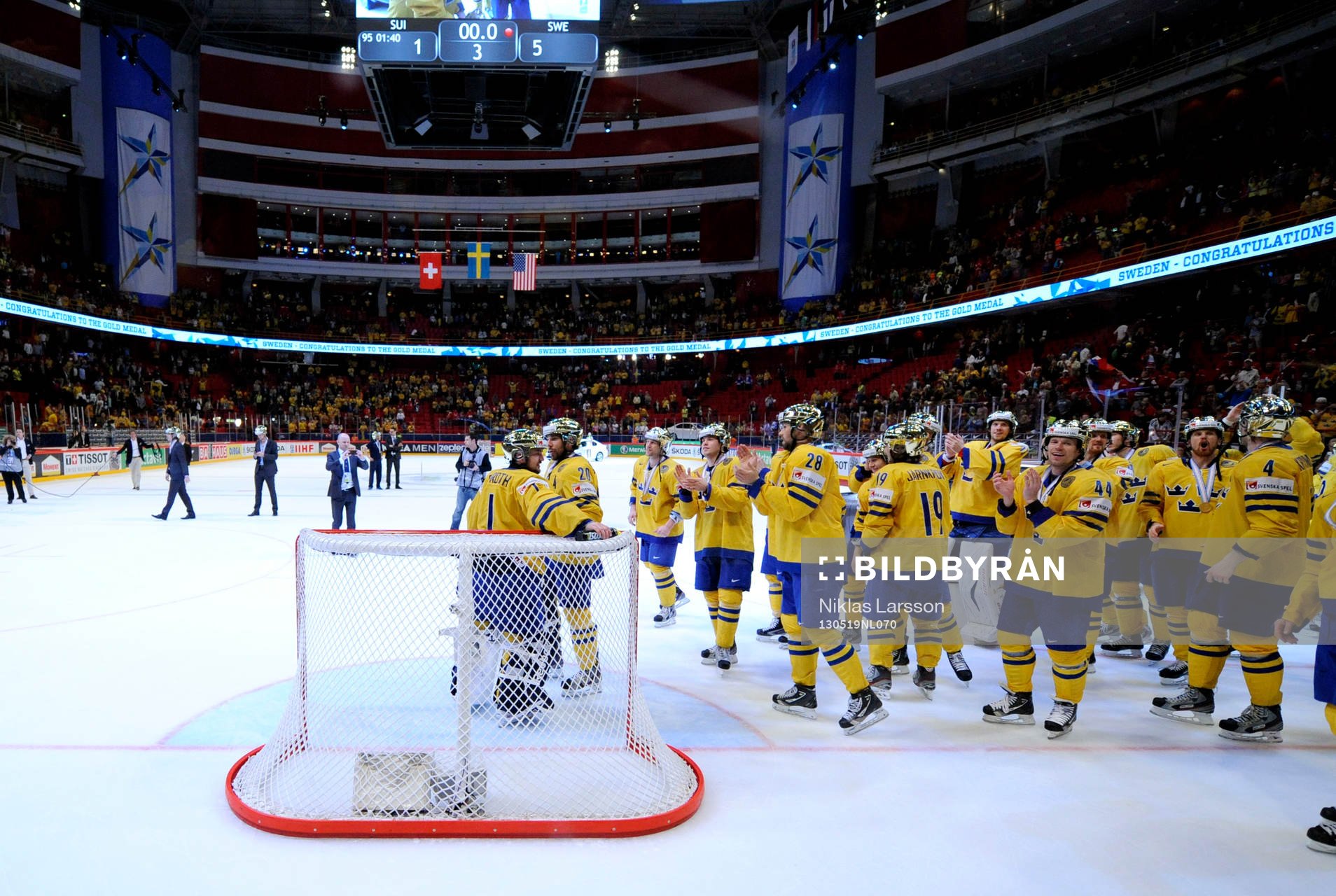Sveriges spelare jublar över VM-guldet