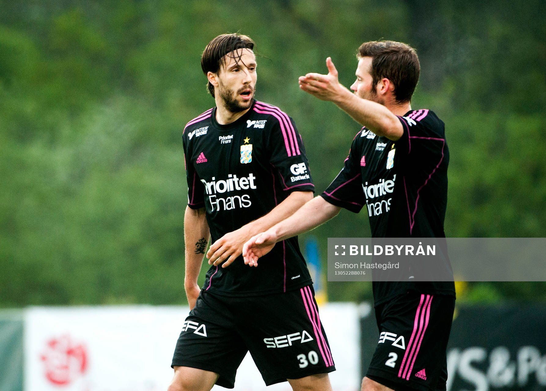 Mattias Bjärsmyr, och Emil Salomonsson, IFK Göteborg, i