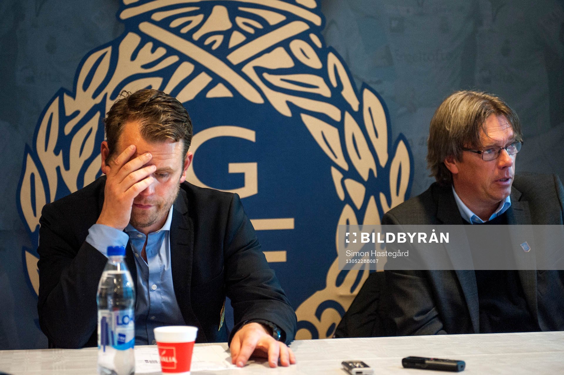 Mikael Stahre, tränare IFK Göteborg och Per Olsson,