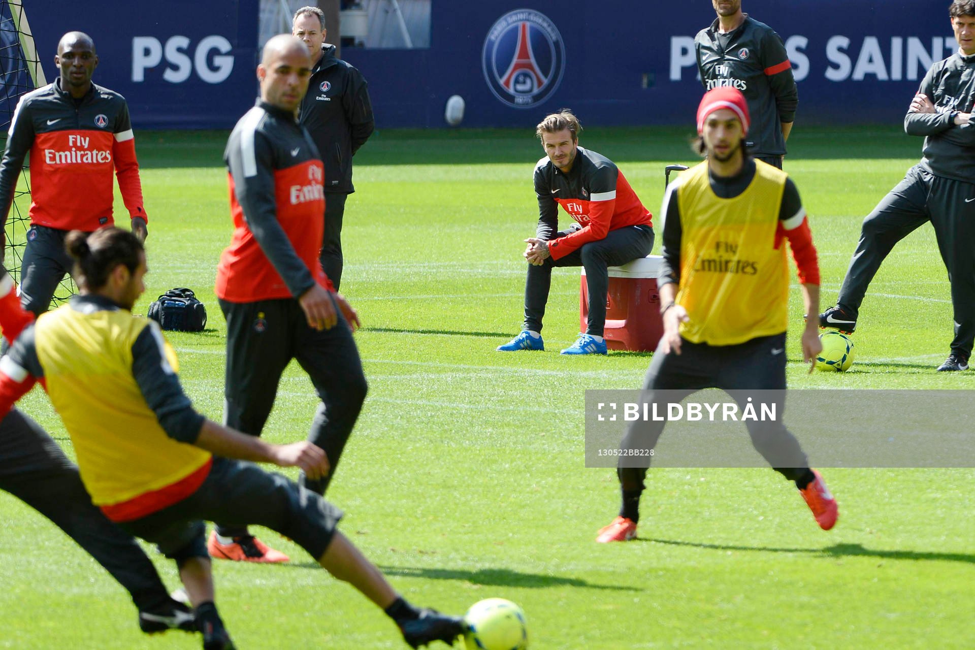  Fotboll, Paris Saint Germain, träning: David BECKHAM - 22.05.2013 - Entrainement du Paris Saint Germain   