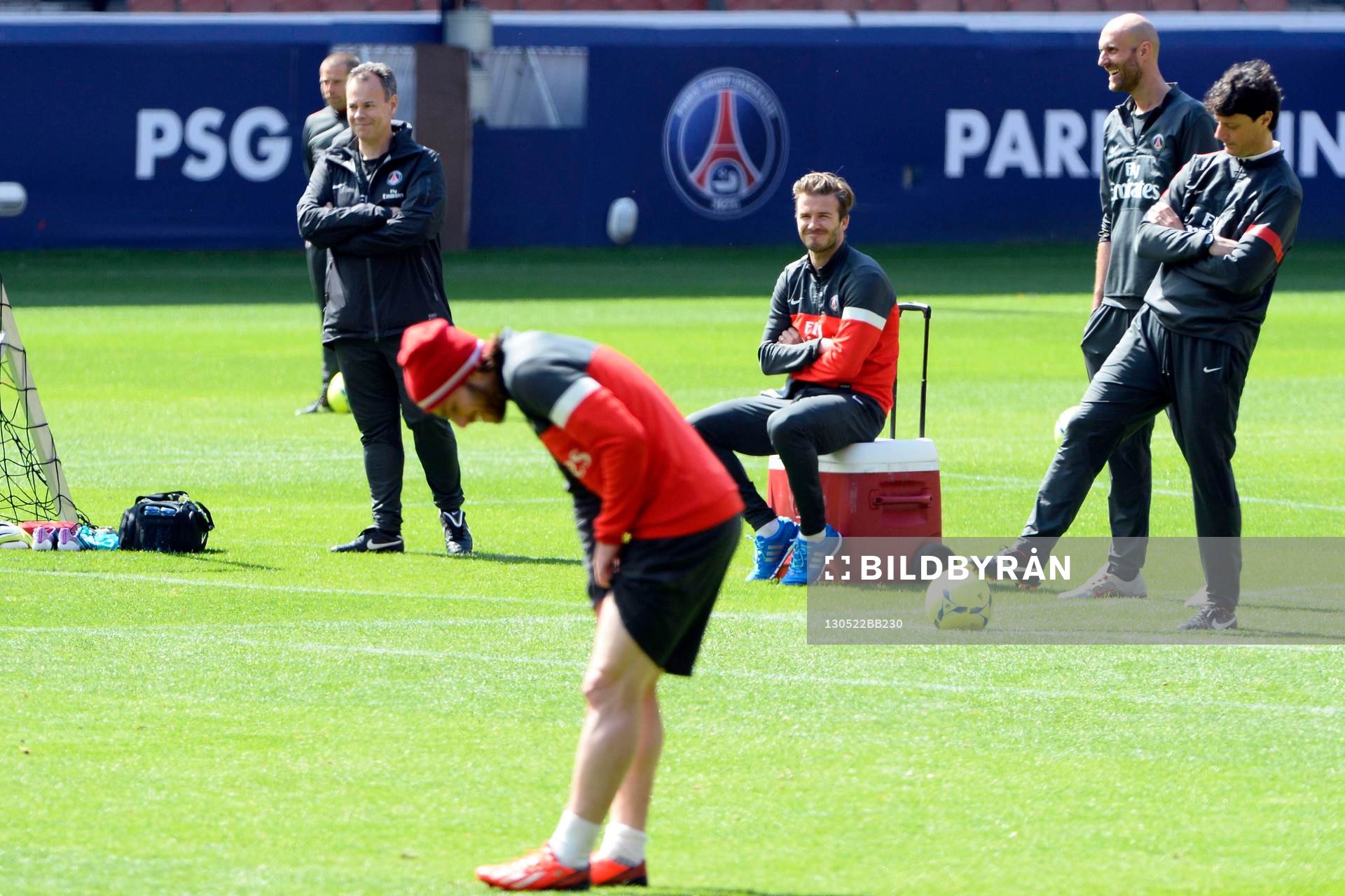  Fotboll, Paris Saint Germain, träning: David BECKHAM - 22.05.2013 - Entrainement du Paris Saint Germain   