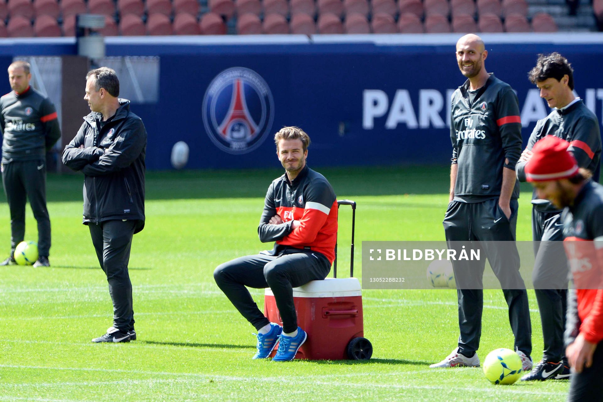  Fotboll, Paris Saint Germain, träning: David BECKHAM - 22.05.2013 - Entrainement du Paris Saint Germain   