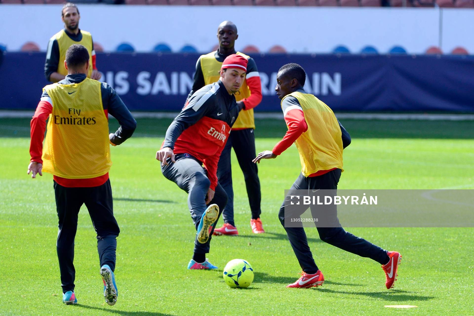  Fotboll, Paris Saint Germain, träning: Zlatan IBRAHIMOVIC / Blaise MATUIDI - 22.05.2013 - Entrainement du Paris Saint Germain   