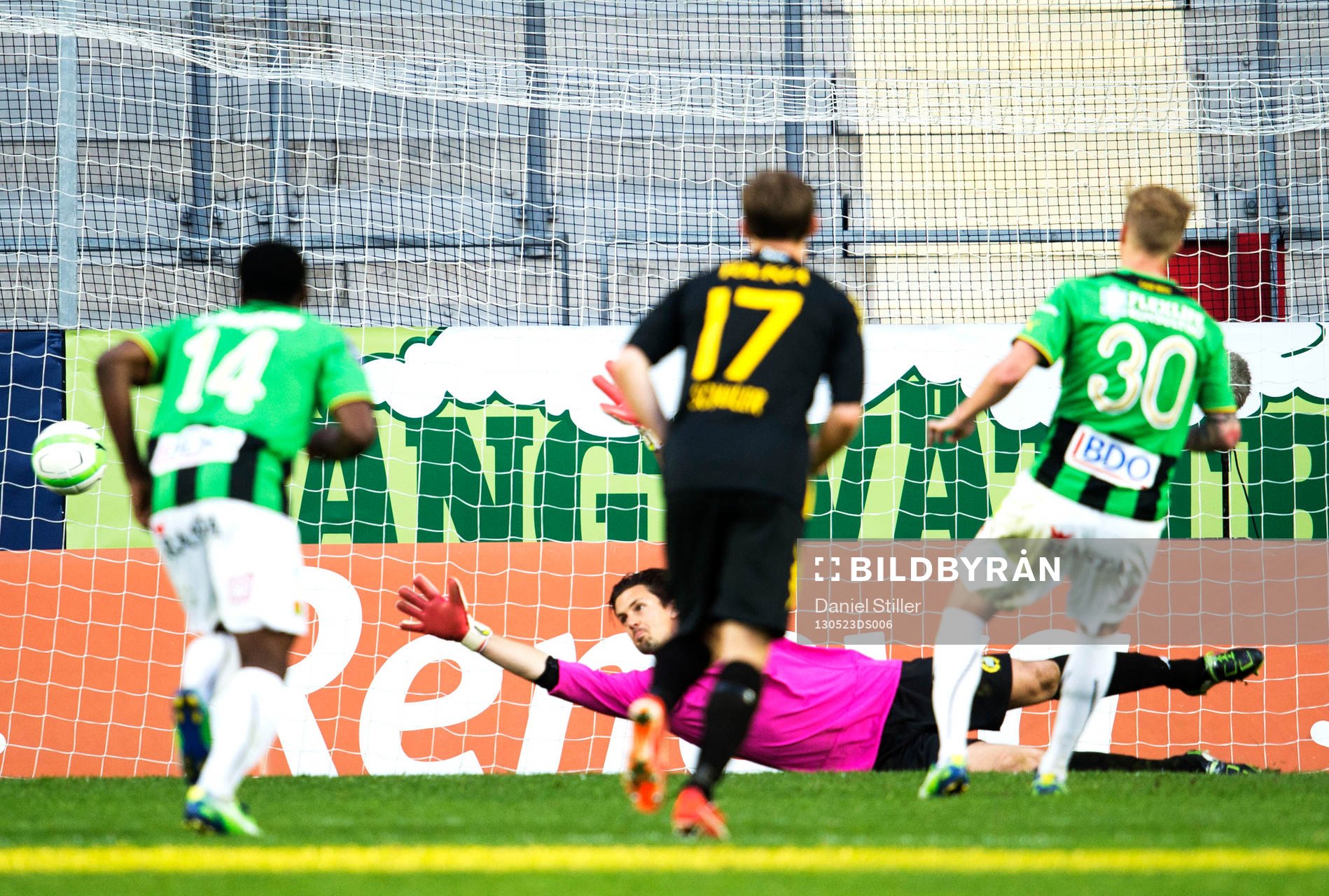 Andreas Drugge, Gais, gör matchens enda mål på straff.