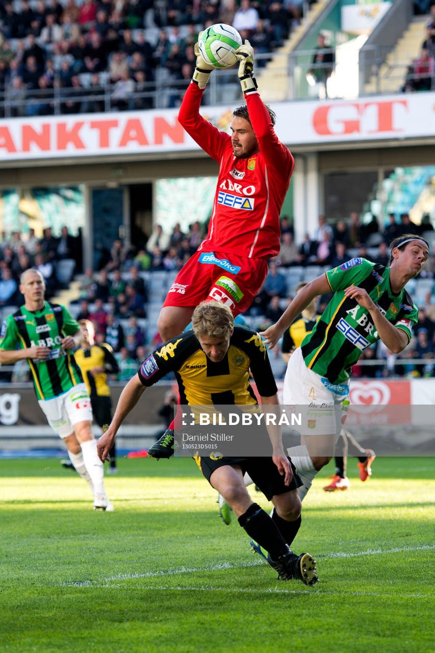 Gais målvakt Tommi Vaiho, når högst